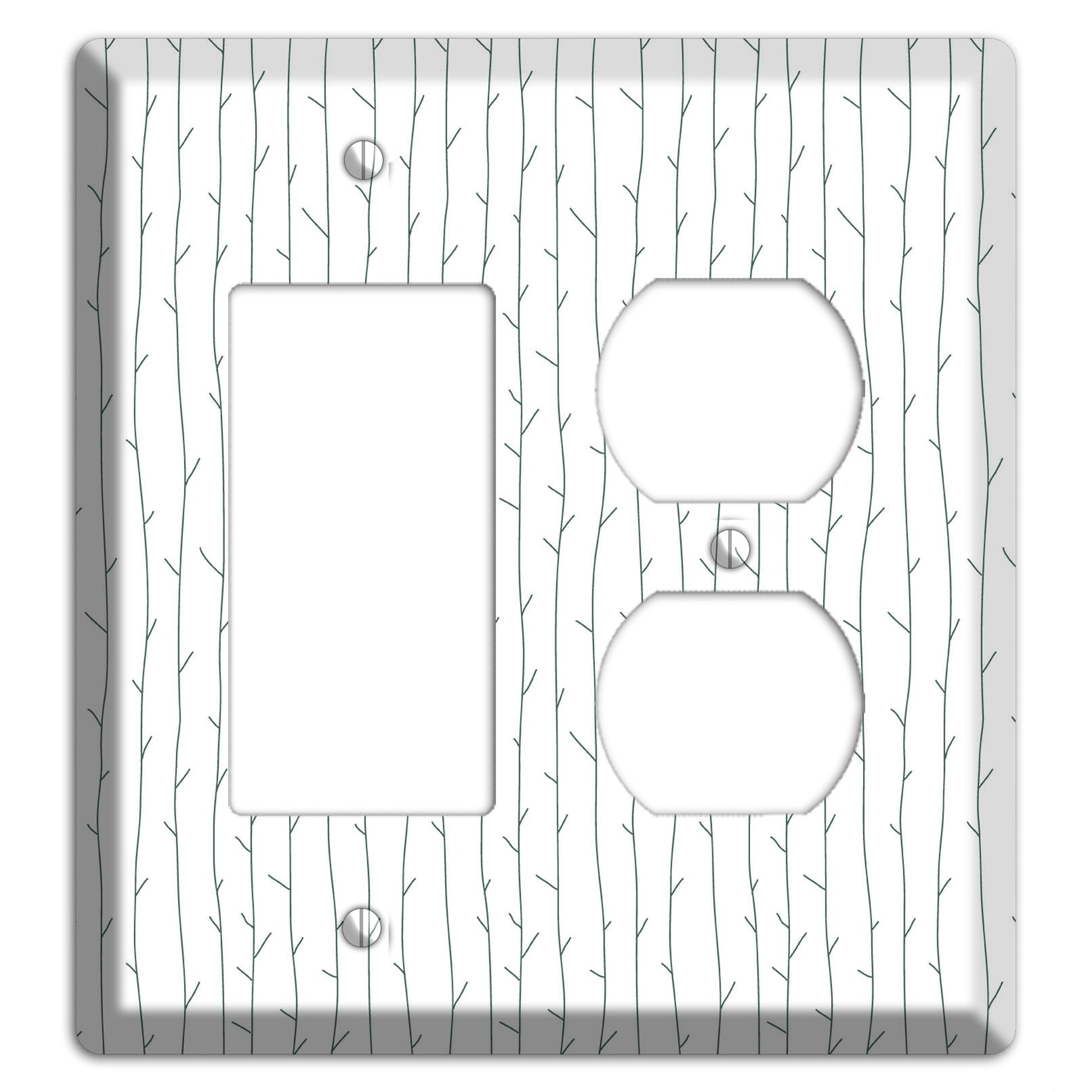 Leaves Style D Rocker / Duplex Wallplate