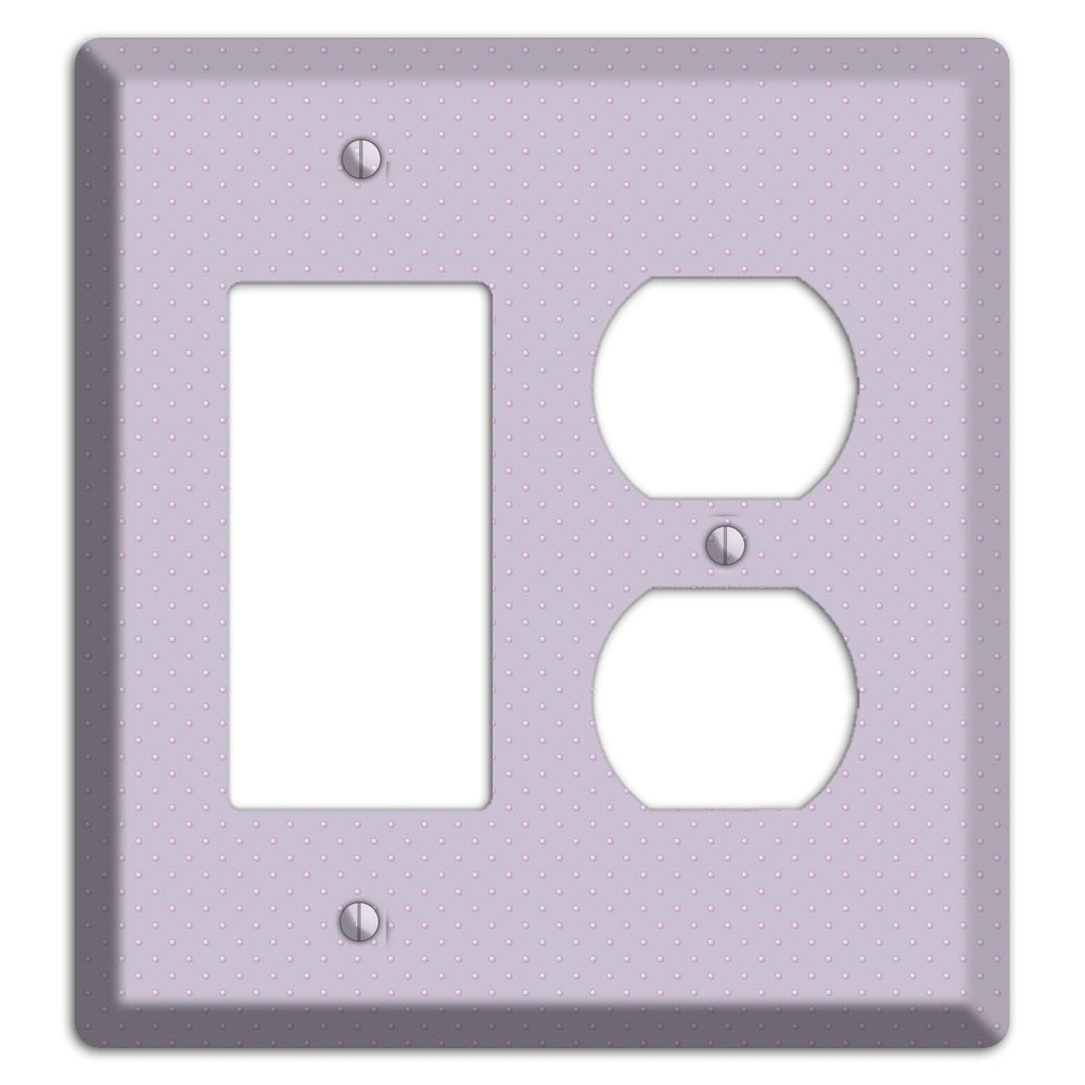 Lavender with Tiny Dots Rocker / Duplex Wallplate