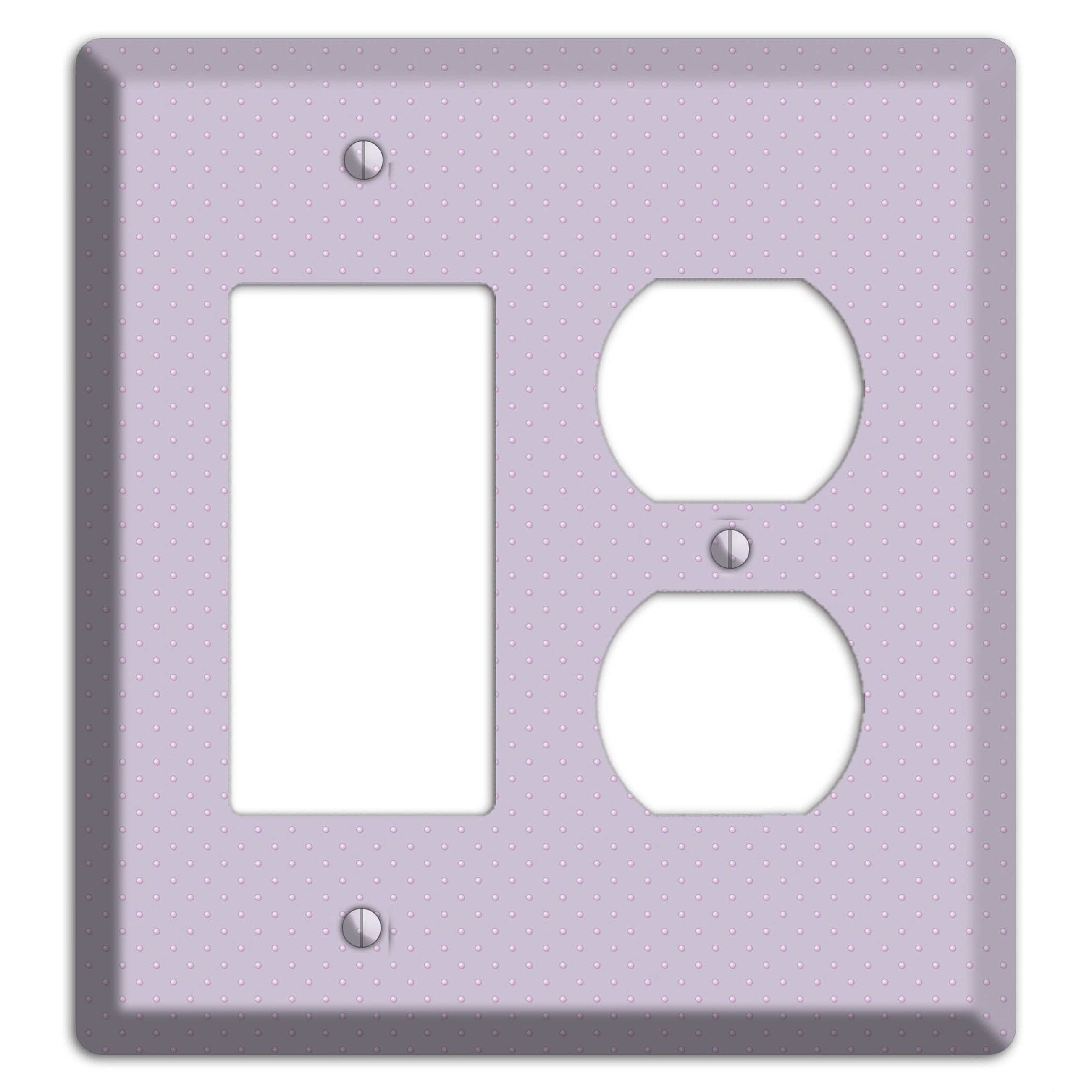 Lavender with Tiny Dots Rocker / Duplex Wallplate