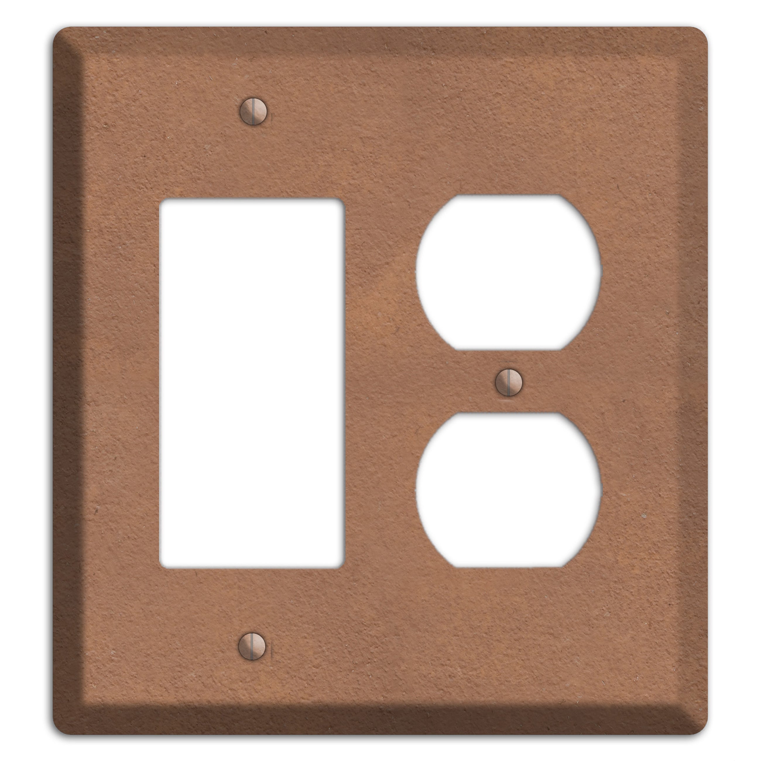 Stucoo Brown Rocker / Duplex Wallplate