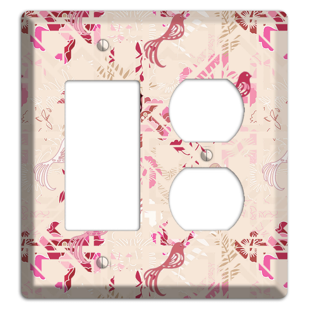 Floral Songbirds Rocker / Duplex Wallplate