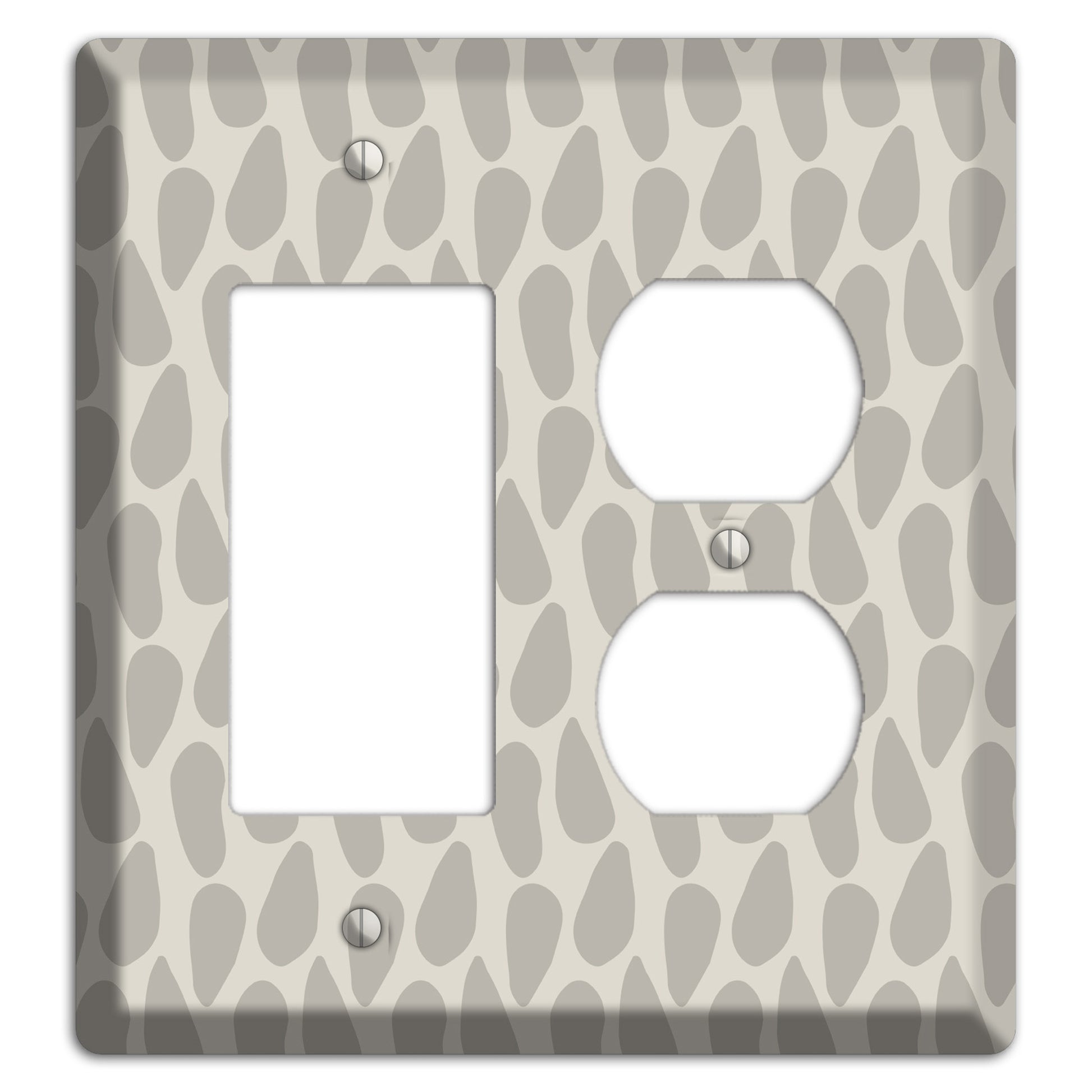 Simple Scandanavian Style DD Rocker / Duplex Wallplate