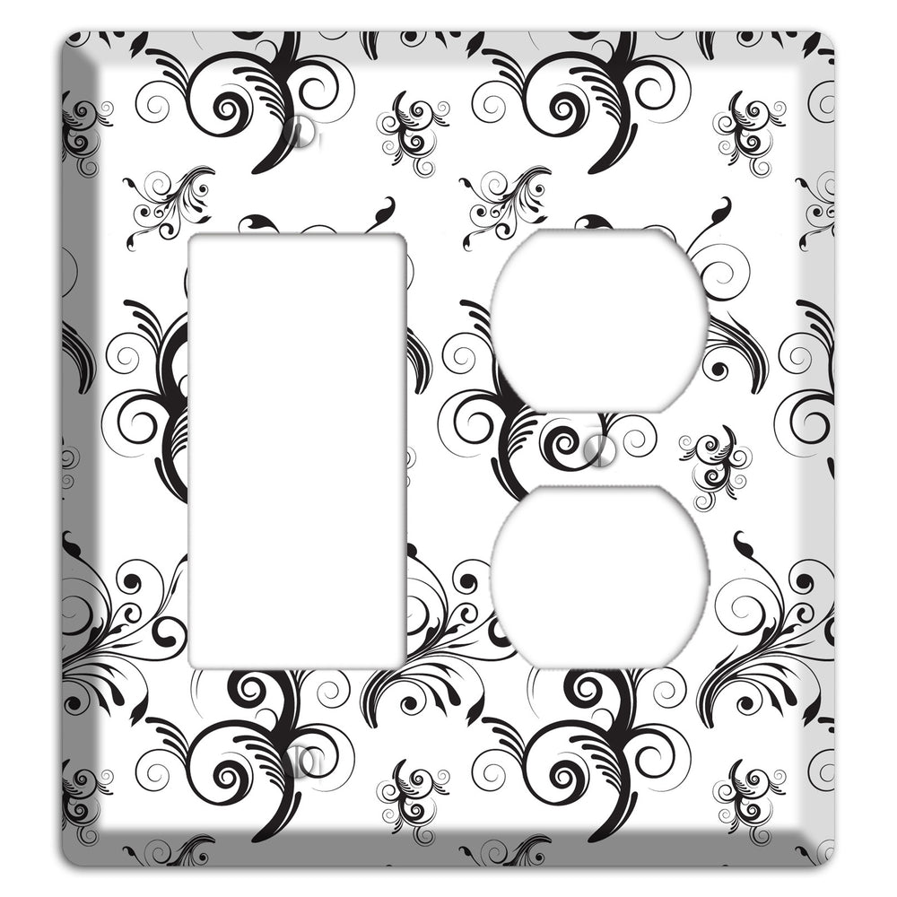 Scrolled Toile Rocker / Duplex Wallplate