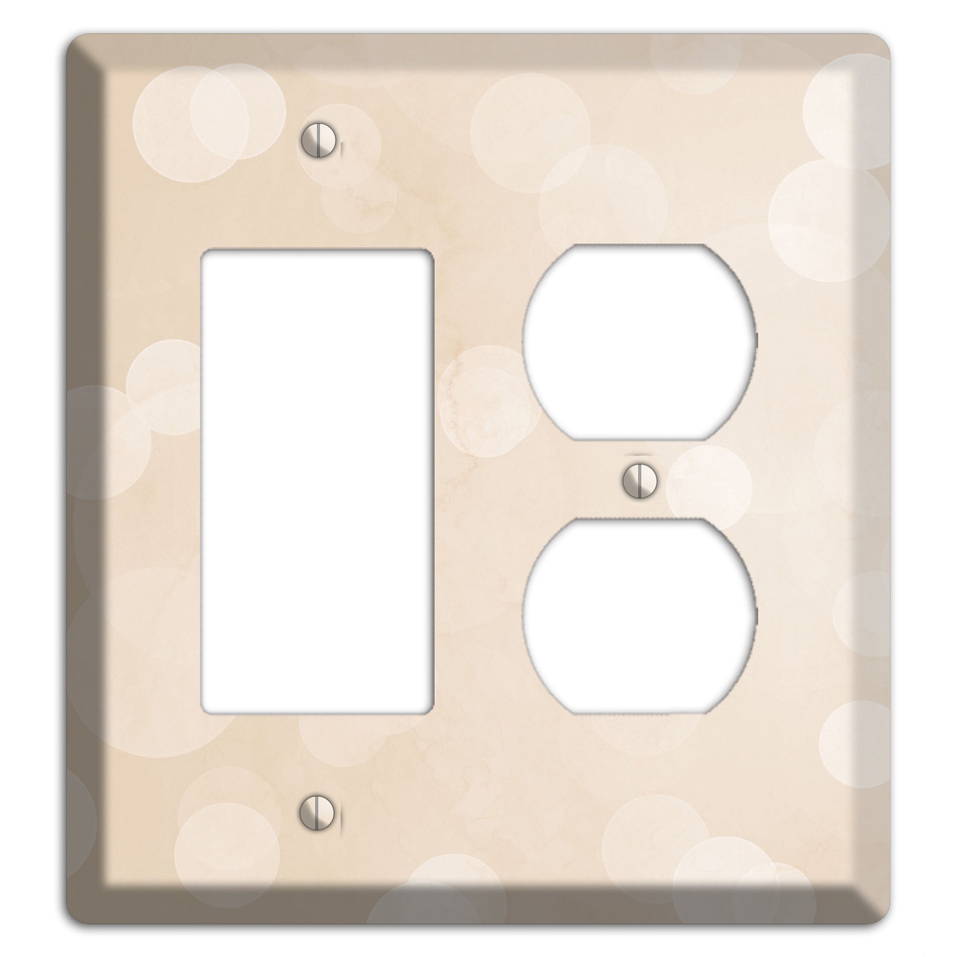 Parchment Neutral Texture Rocker / Duplex Wallplate
