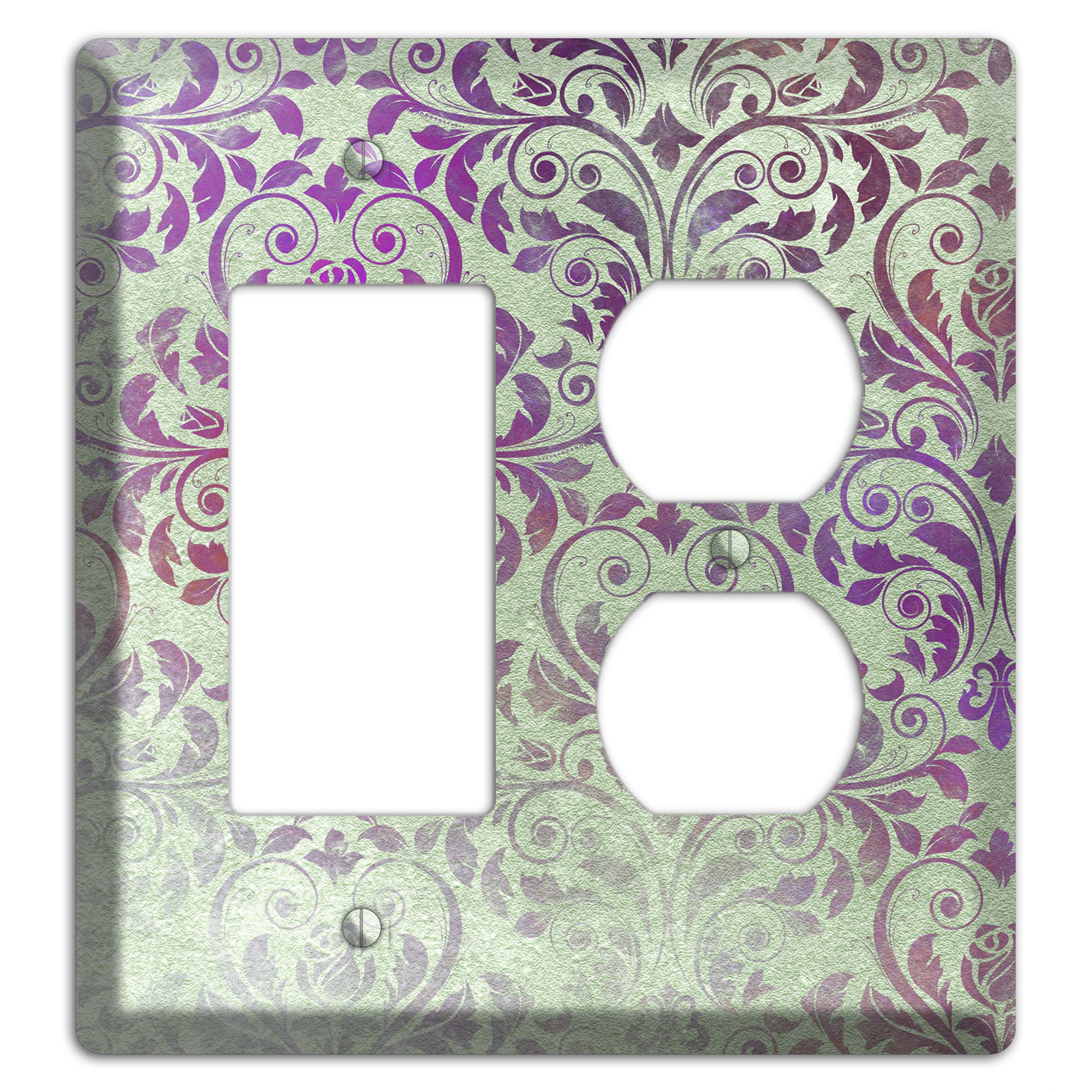 Venus Whimsical Damask Rocker / Duplex Wallplate