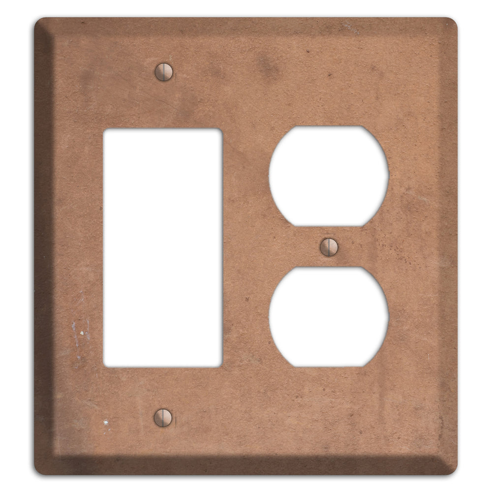 Light Brown Concrete Rocker / Duplex Wallplate