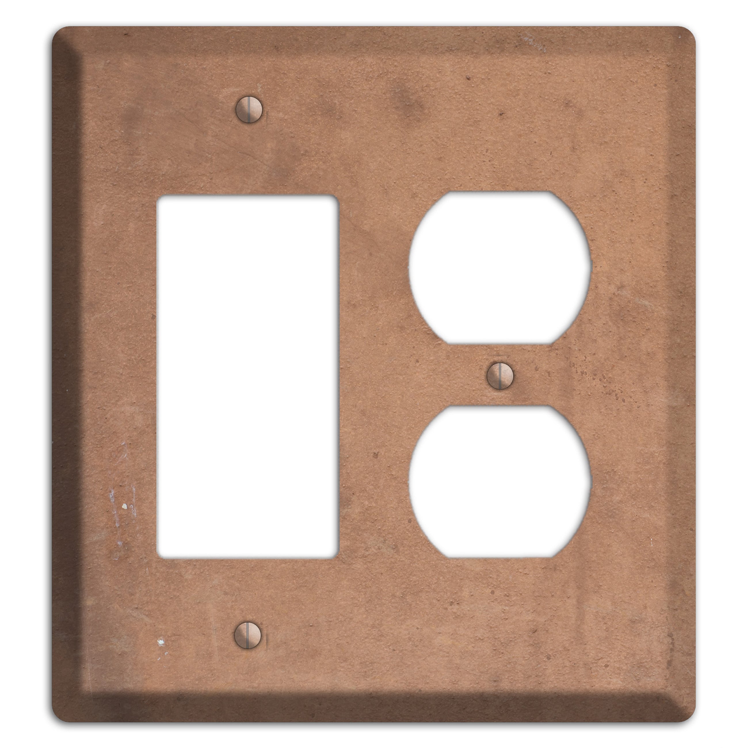 Light Brown Concrete Rocker / Duplex Wallplate