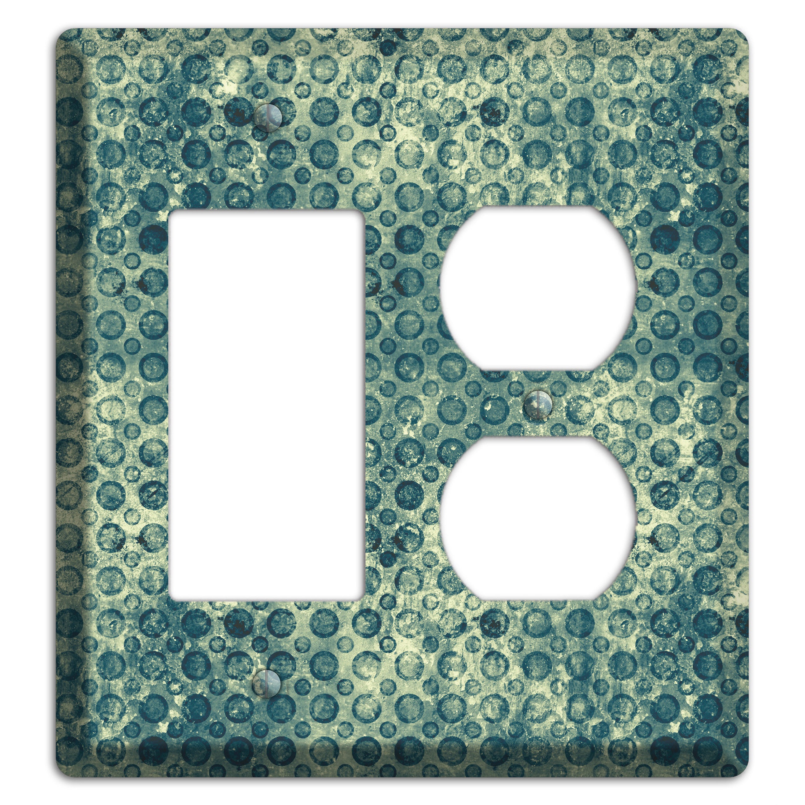 Green Circles Rocker / Duplex Wallplate