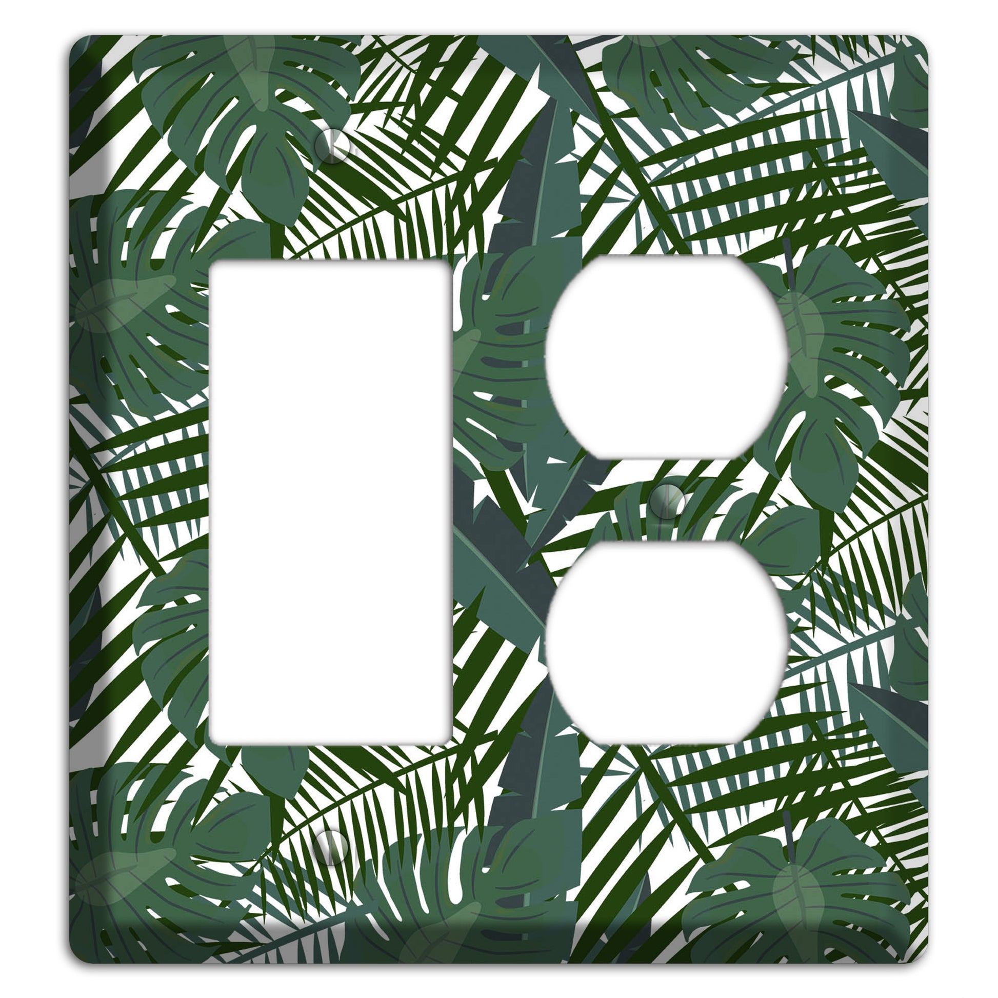 Leaves Style Q Rocker / Duplex Wallplate