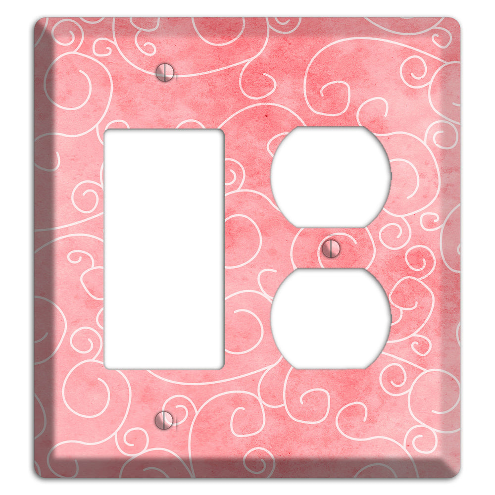 Azalea Soft Coral Rocker / Duplex Wallplate