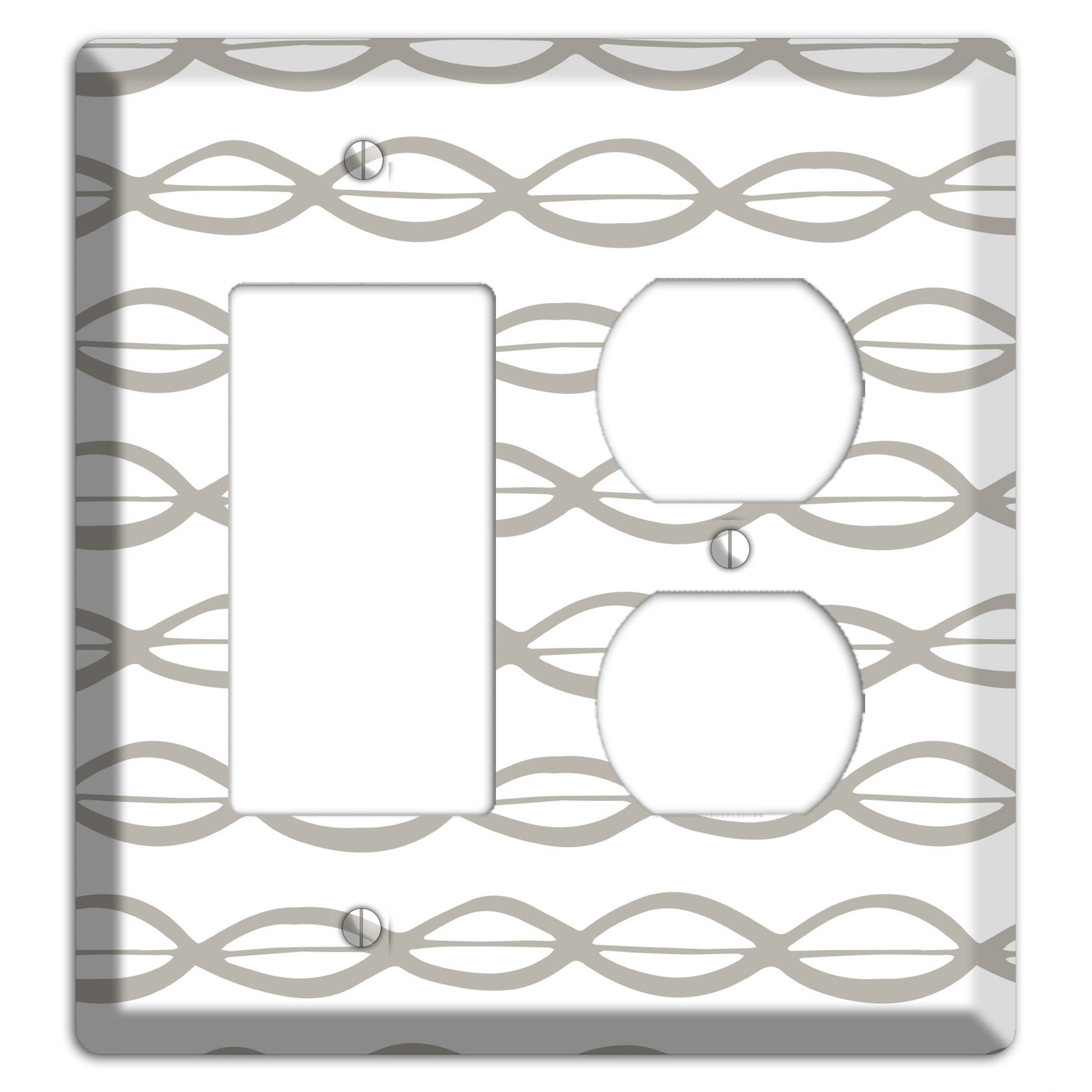 Simple Scandanavian Style D Rocker / Duplex Wallplate