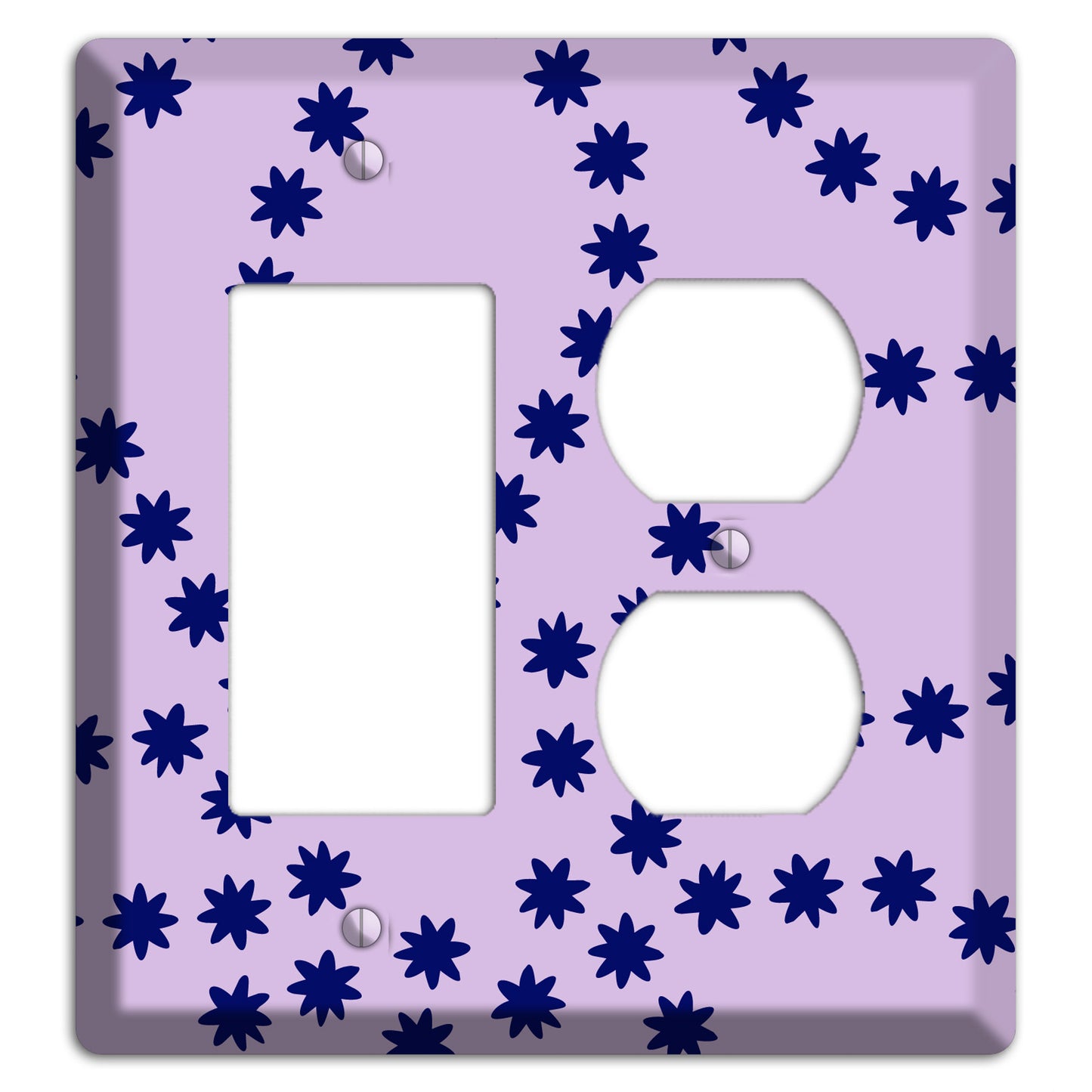 Lavender with Purple Constellation Rocker / Duplex Wallplate