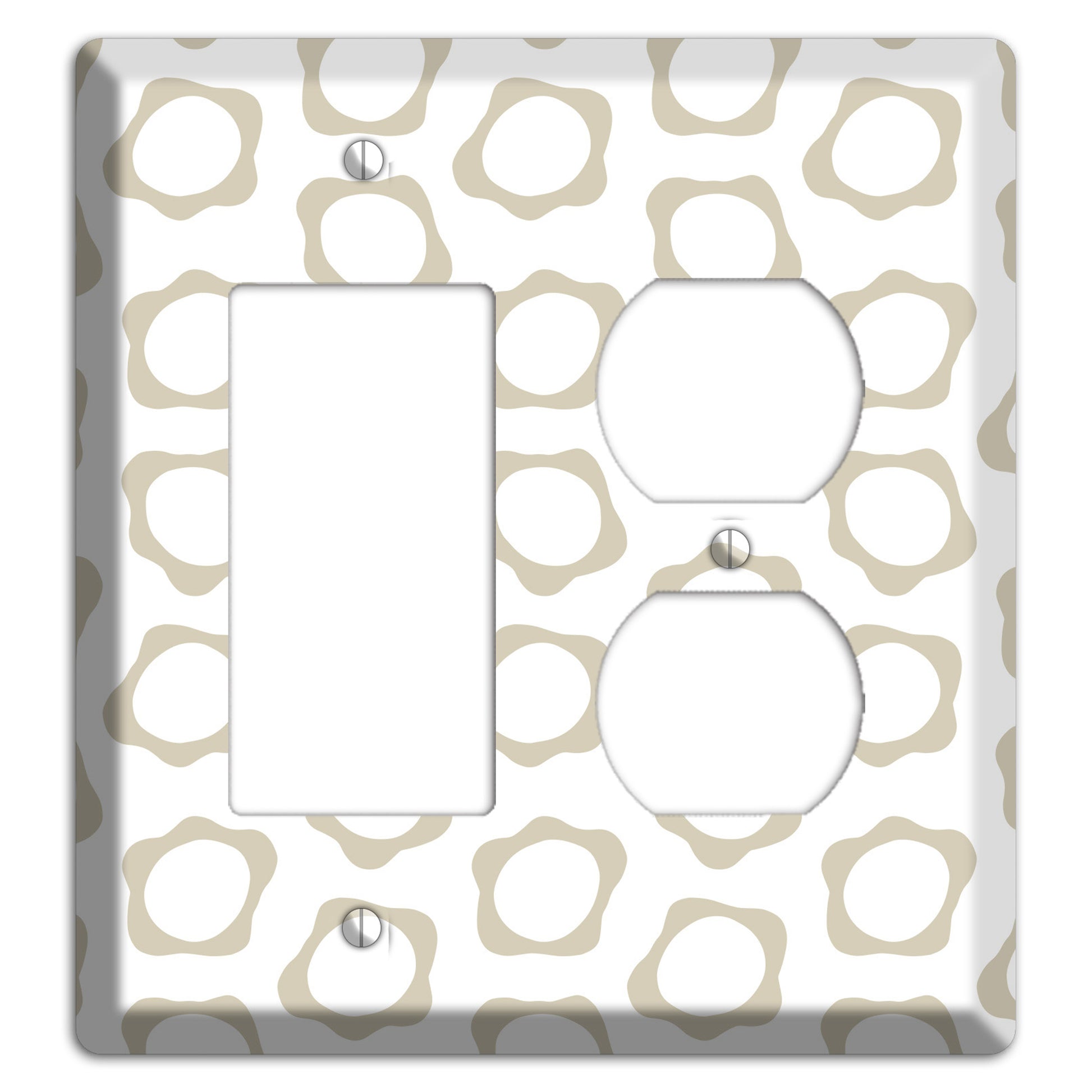Simple Scandanavian Style X Rocker / Duplex Wallplate