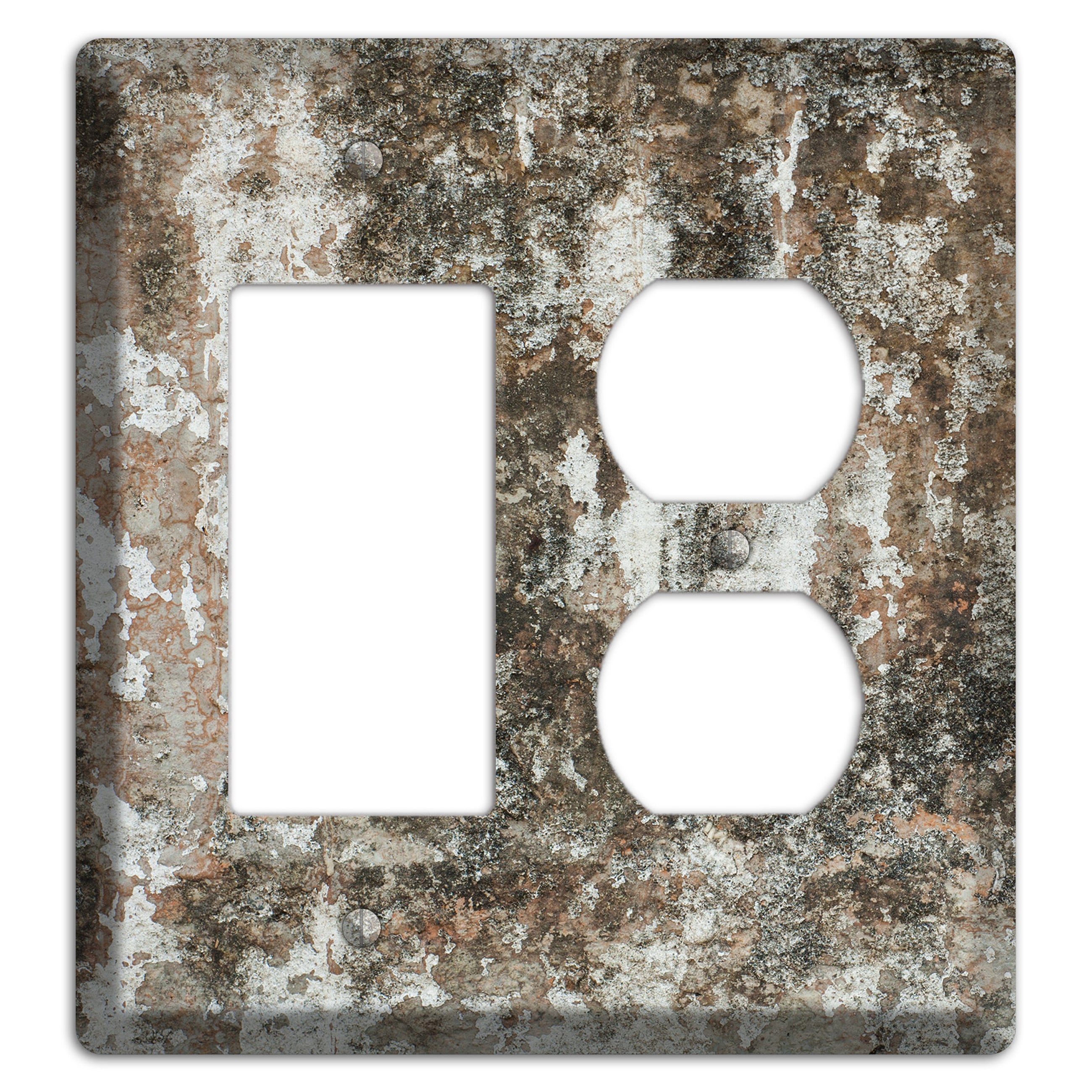 Old Concrete 10 Rocker / Duplex Wallplate