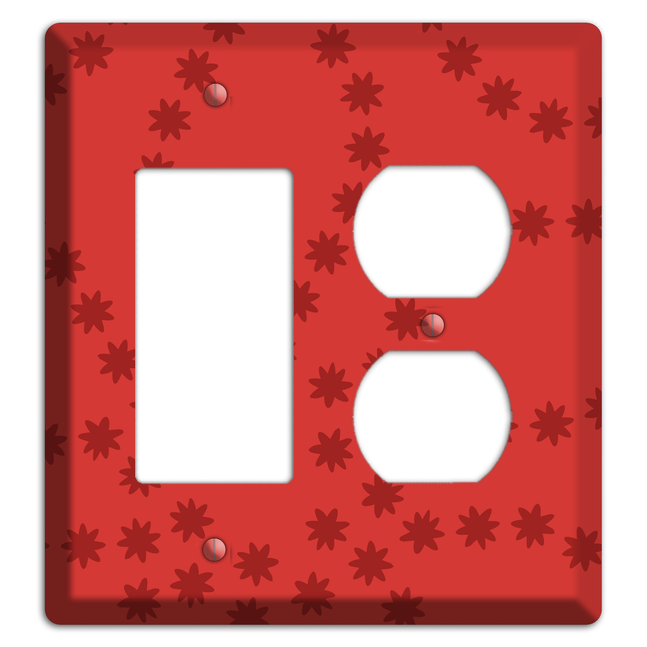 Multi Red Constellation Rocker / Duplex Wallplate