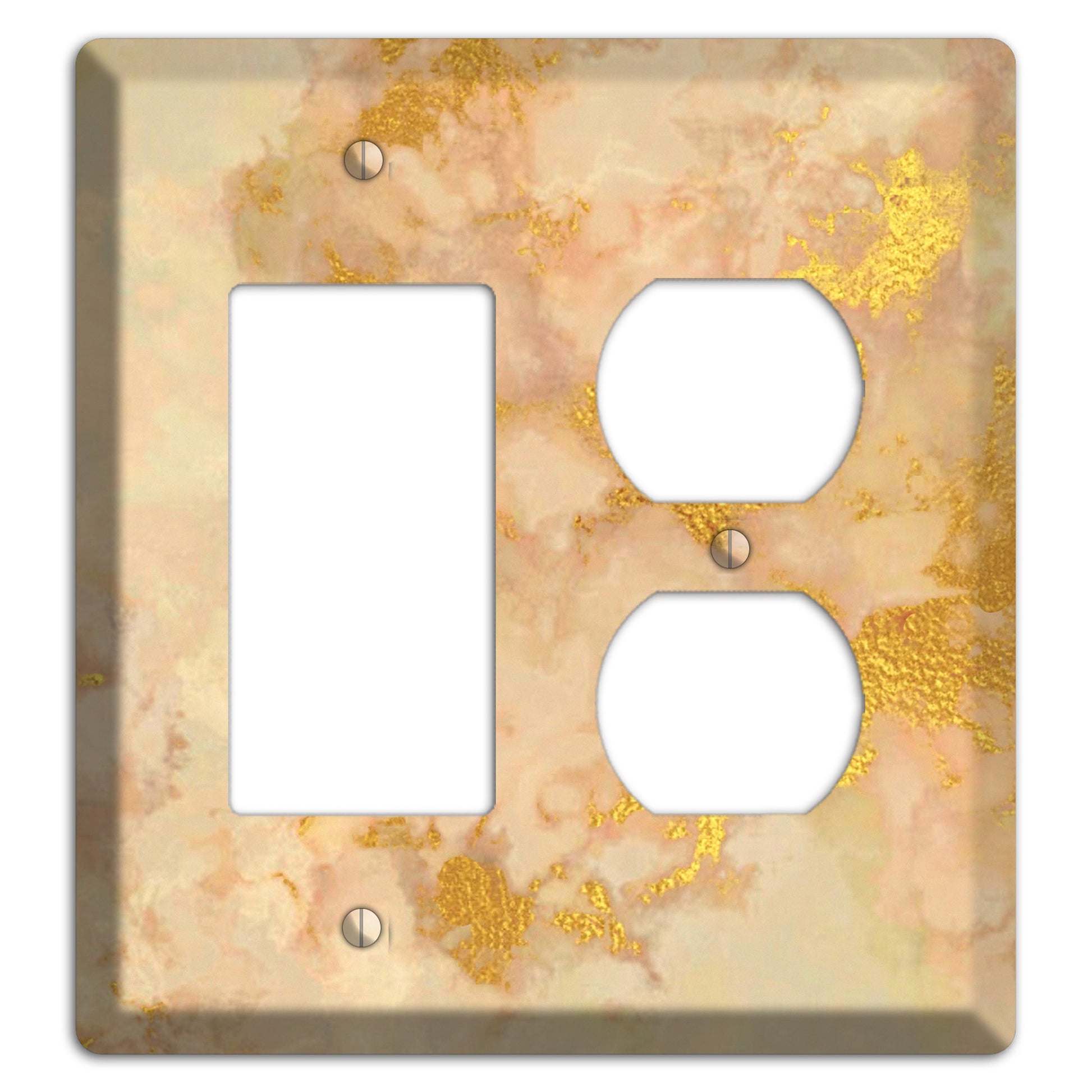 Old Gold Marble Rocker / Duplex Wallplate
