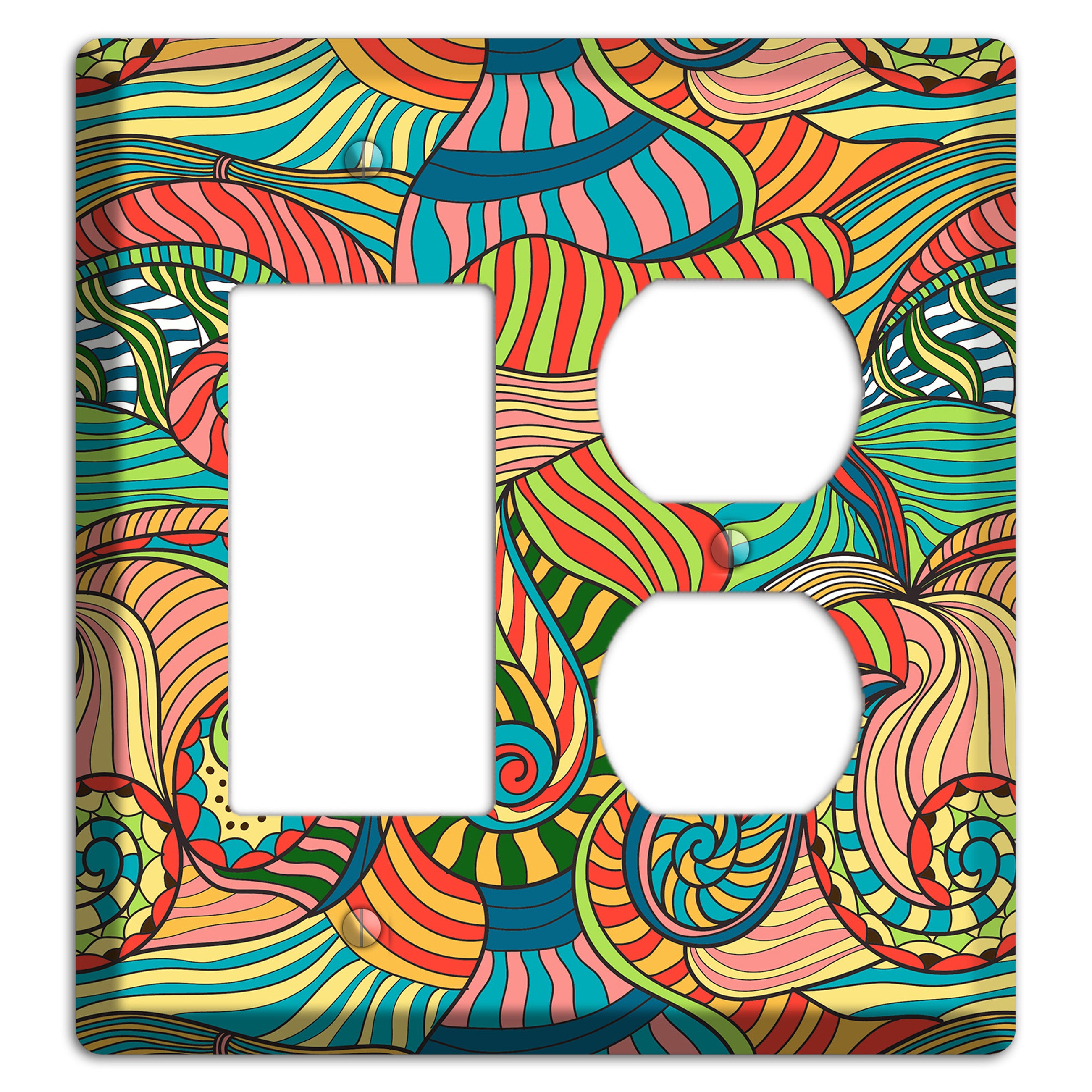 Retro Flourish 3 Rocker / Duplex Wallplate