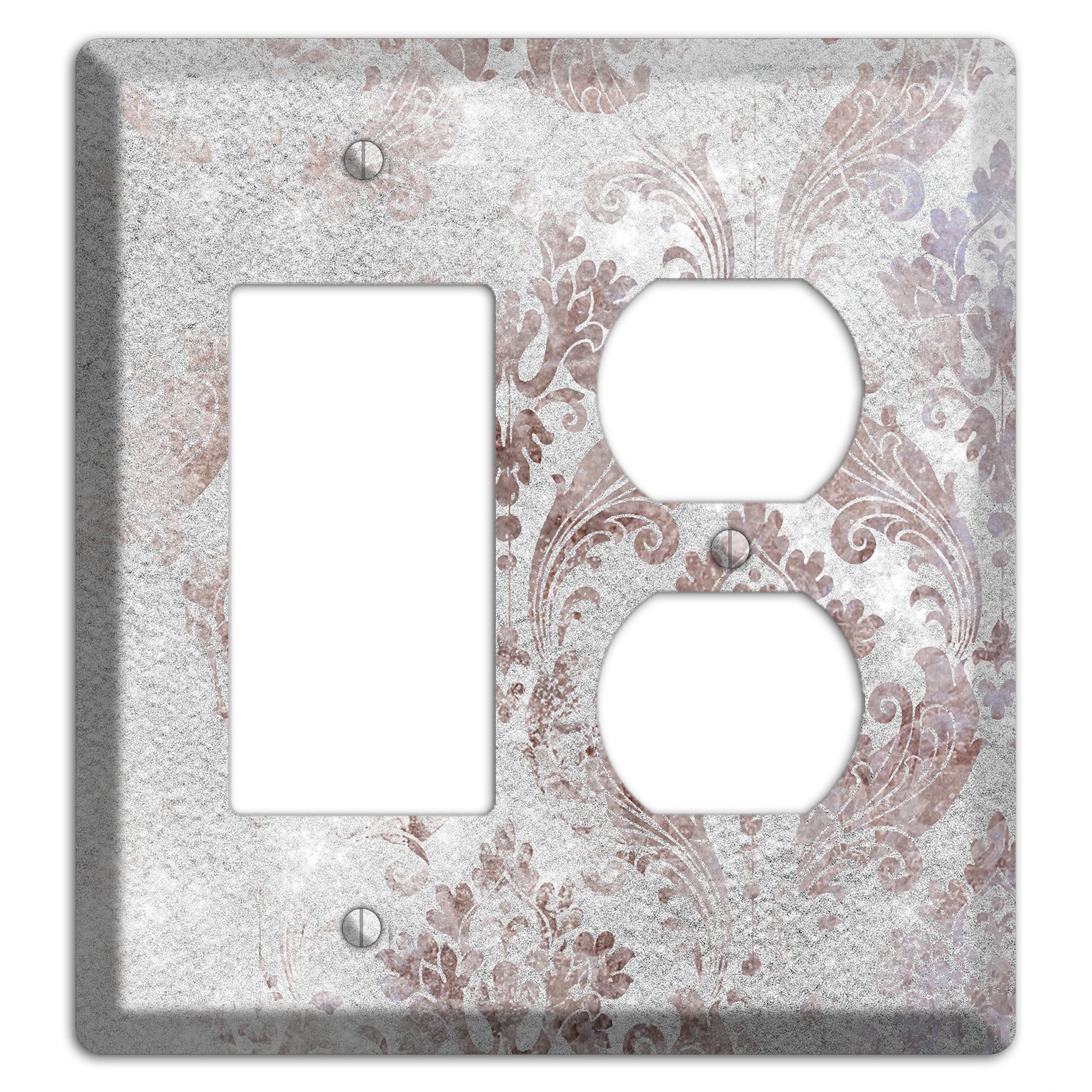 Nobel Whimsical Damask Rocker / Duplex Wallplate
