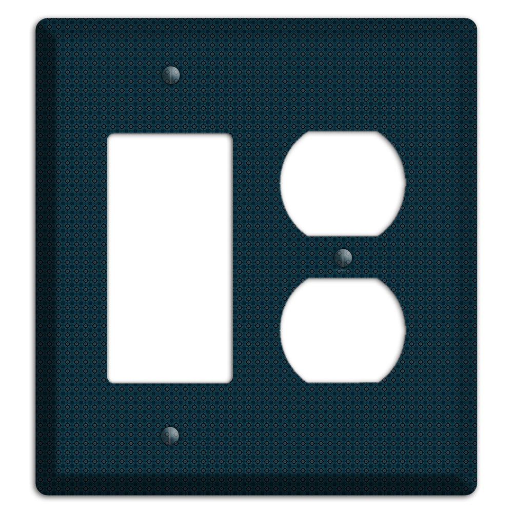 Navy Foulard Rocker / Duplex Wallplate