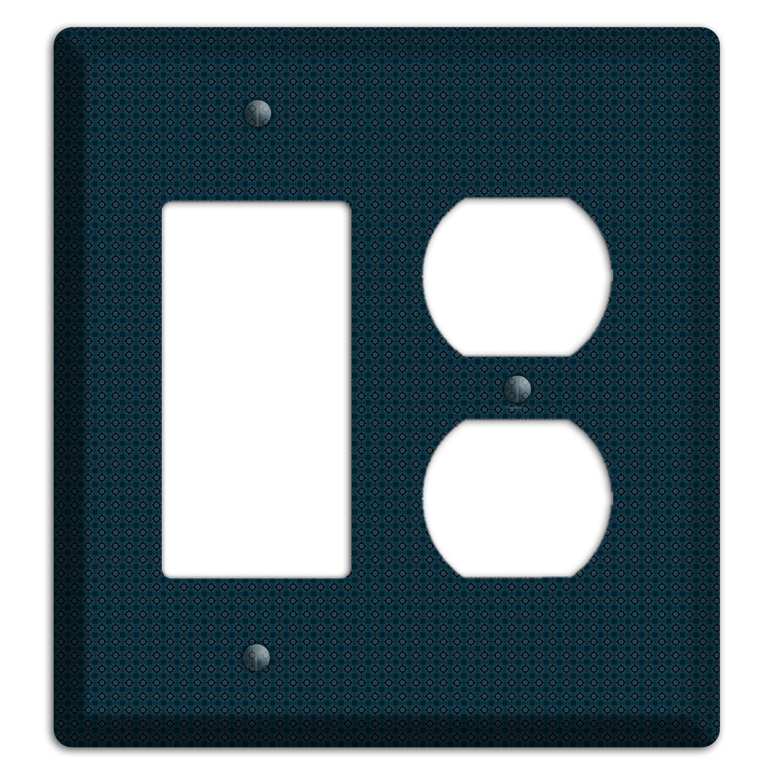 Navy Foulard Rocker / Duplex Wallplate