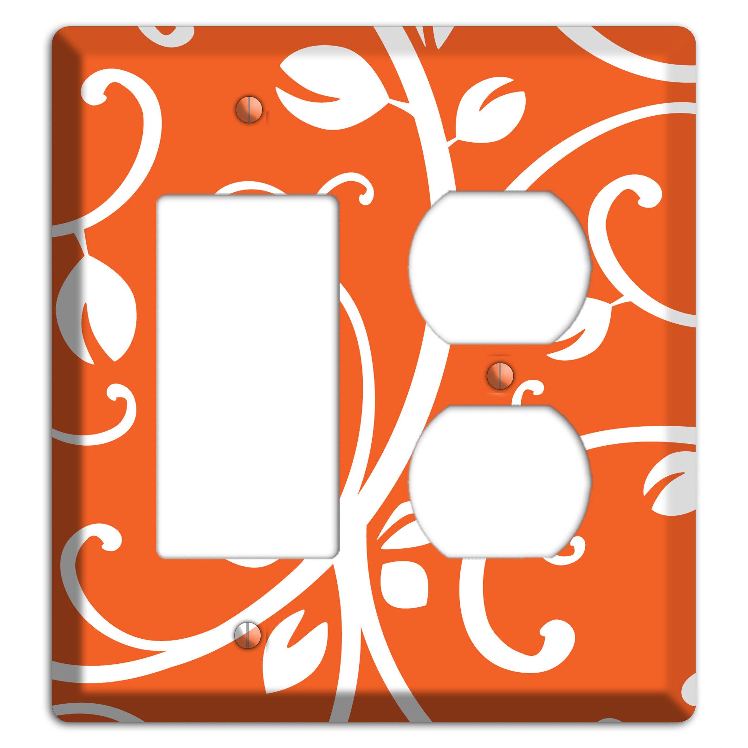 Red Bud Sprig Rocker / Duplex Wallplate