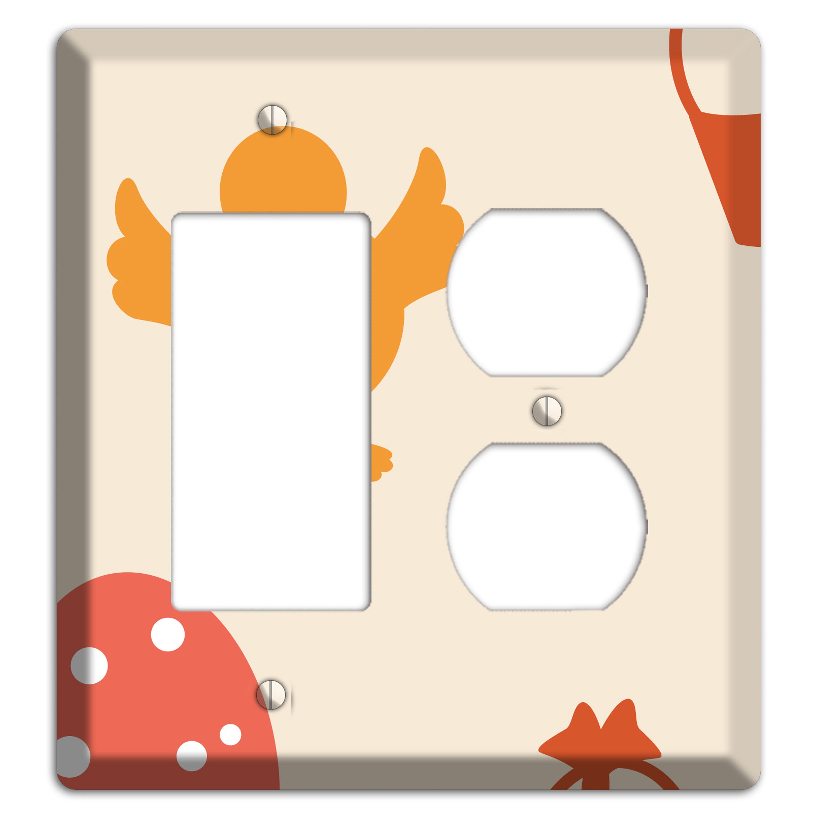 Yellow Chick Rocker / Duplex Wallplate