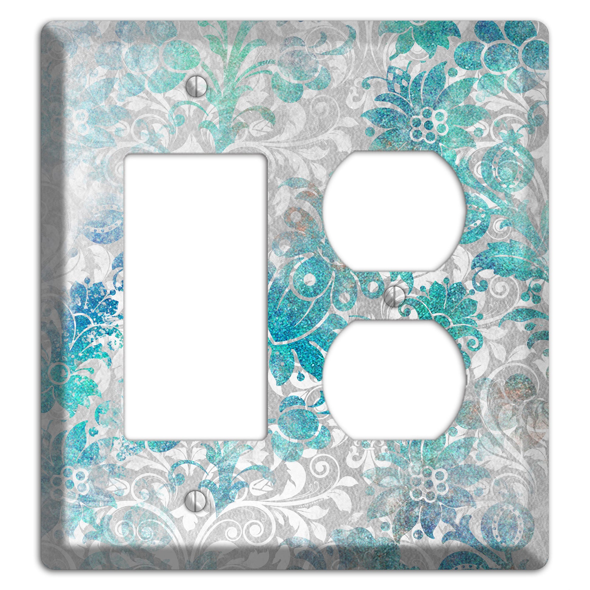 Gulf Stream Whimsical Damask Rocker / Duplex Wallplate