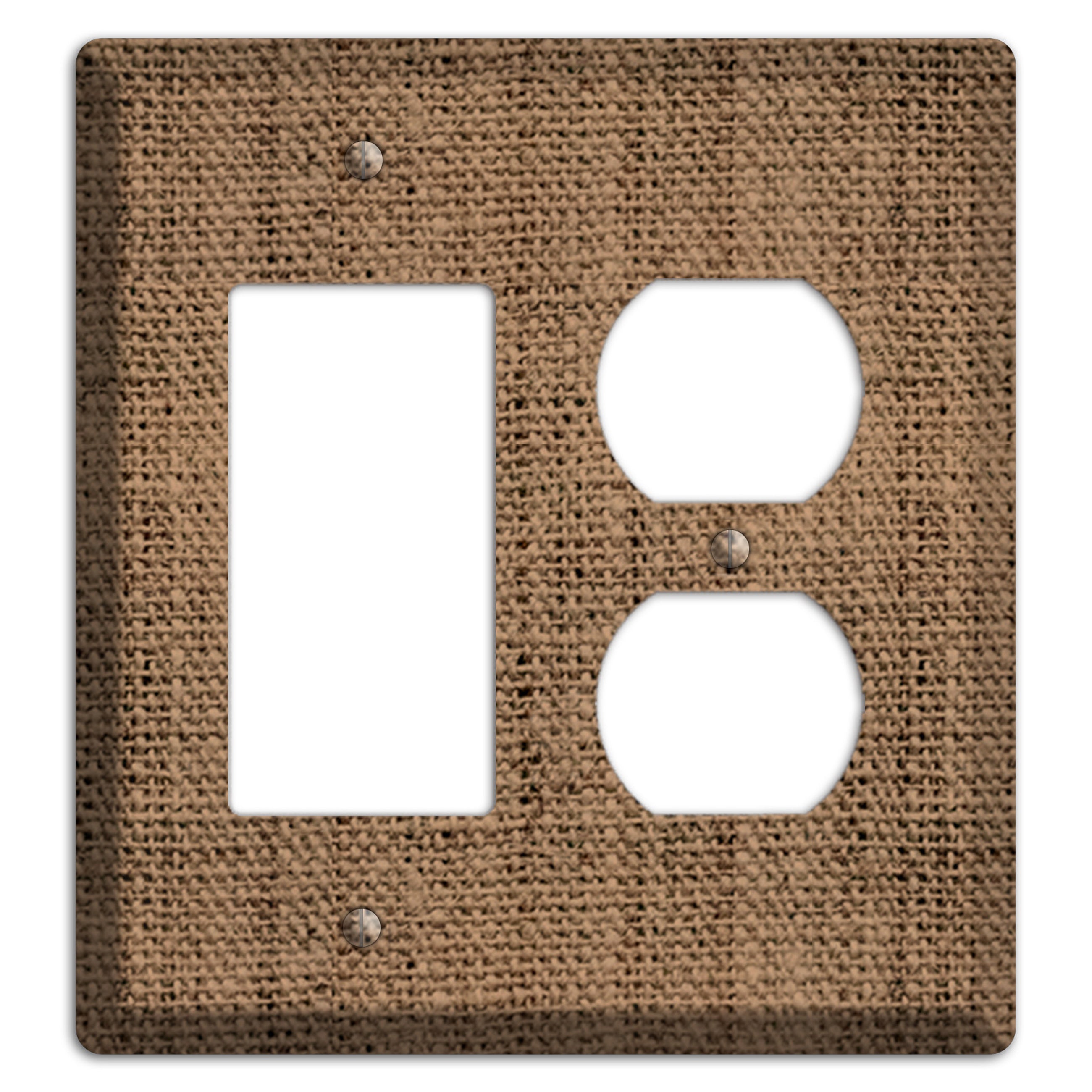 Beaver Burlap Rocker / Duplex Wallplate