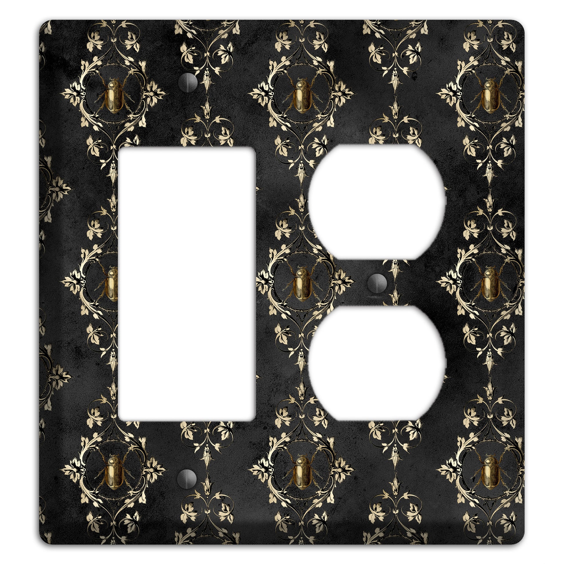 Edgar Allen Poe Beetle Rocker / Duplex Wallplate