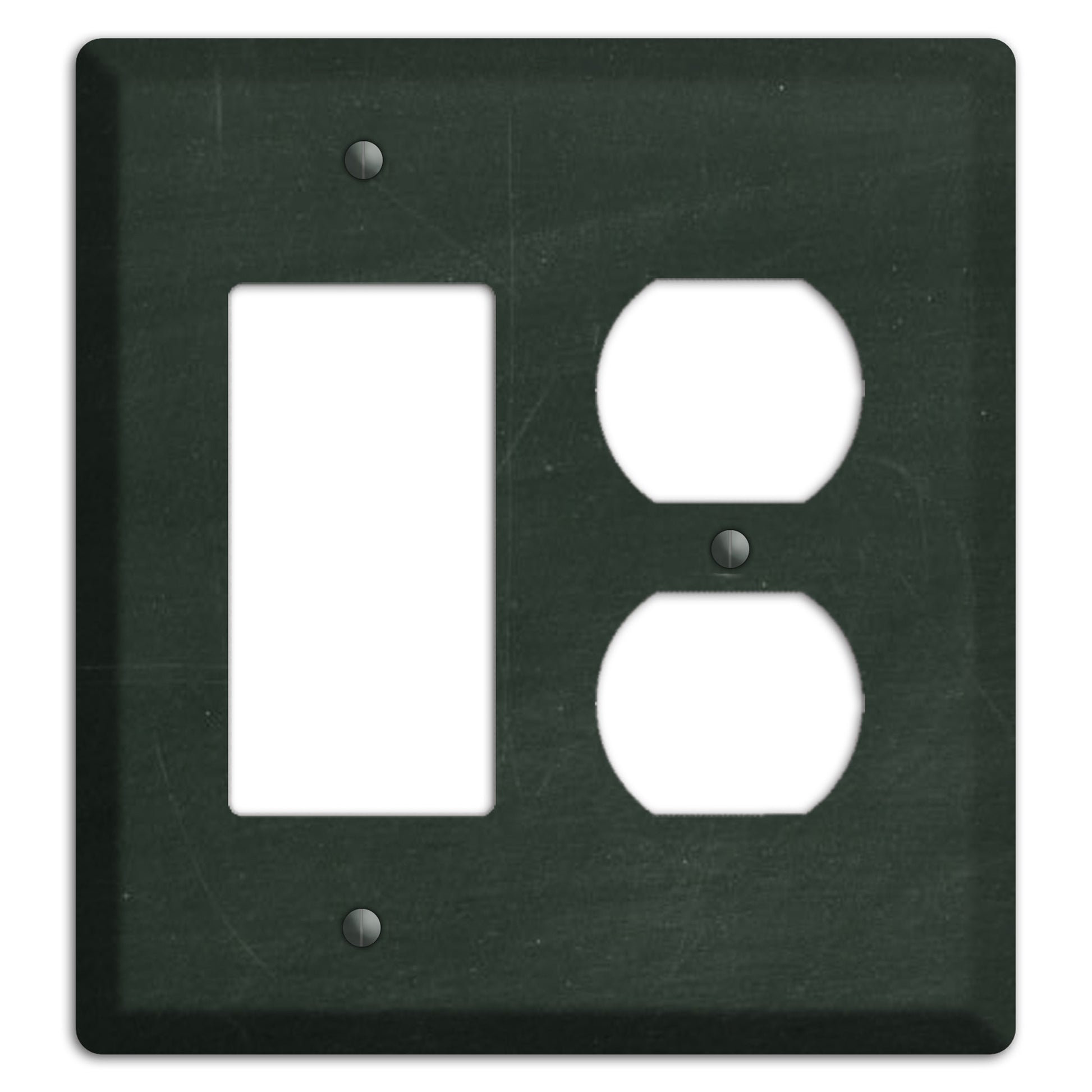 Chalk Black Rocker / Duplex Wallplate