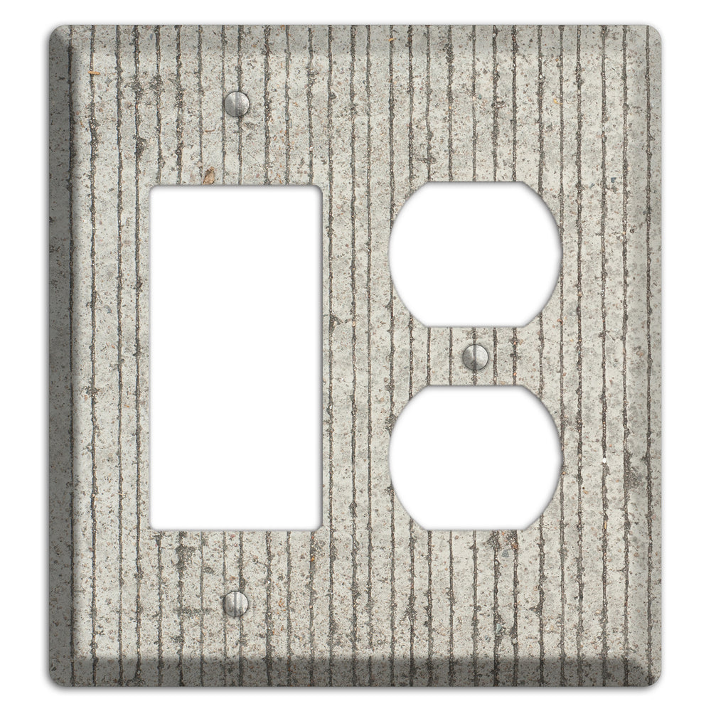 Vertical Concrete Rocker / Duplex Wallplate