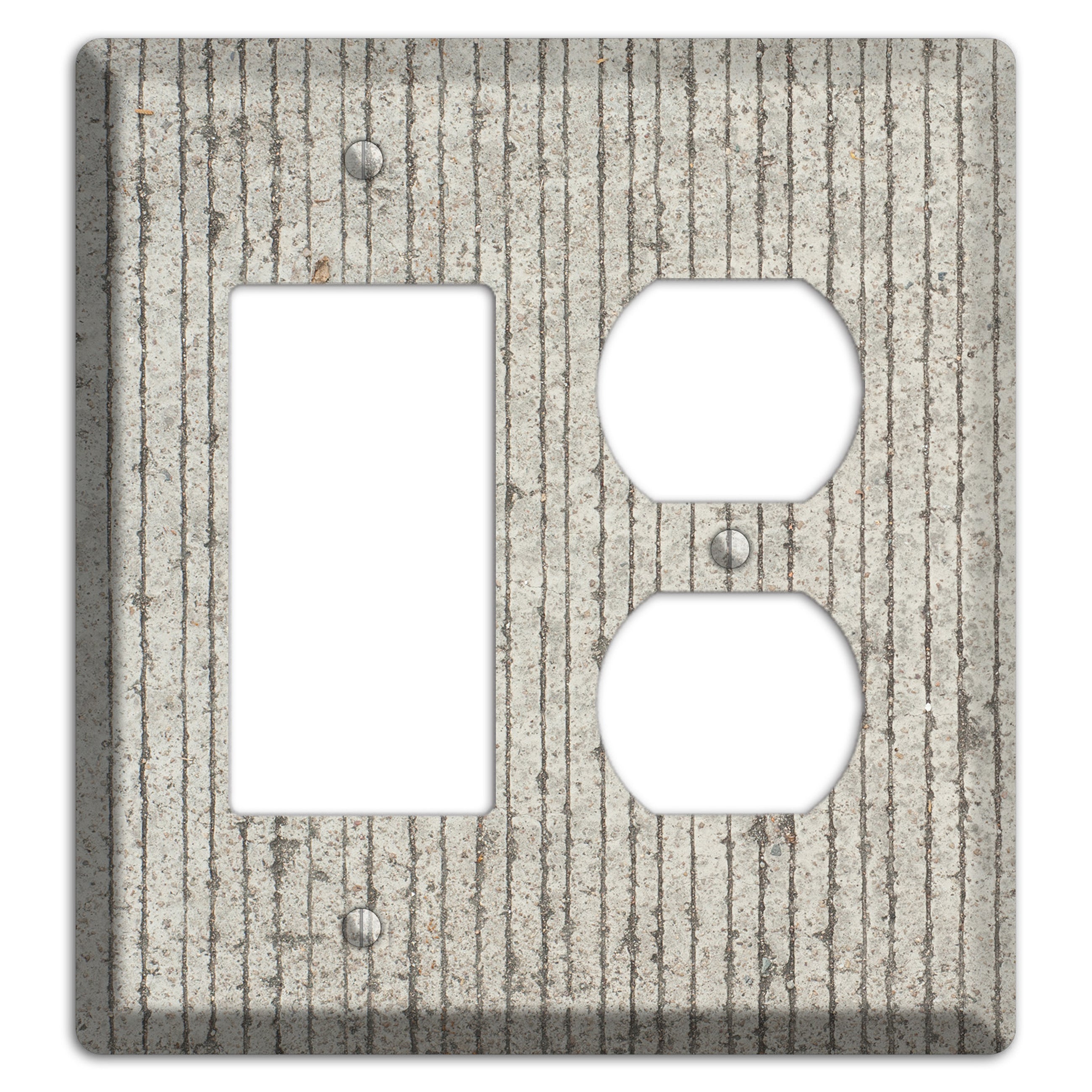 Vertical Concrete Rocker / Duplex Wallplate