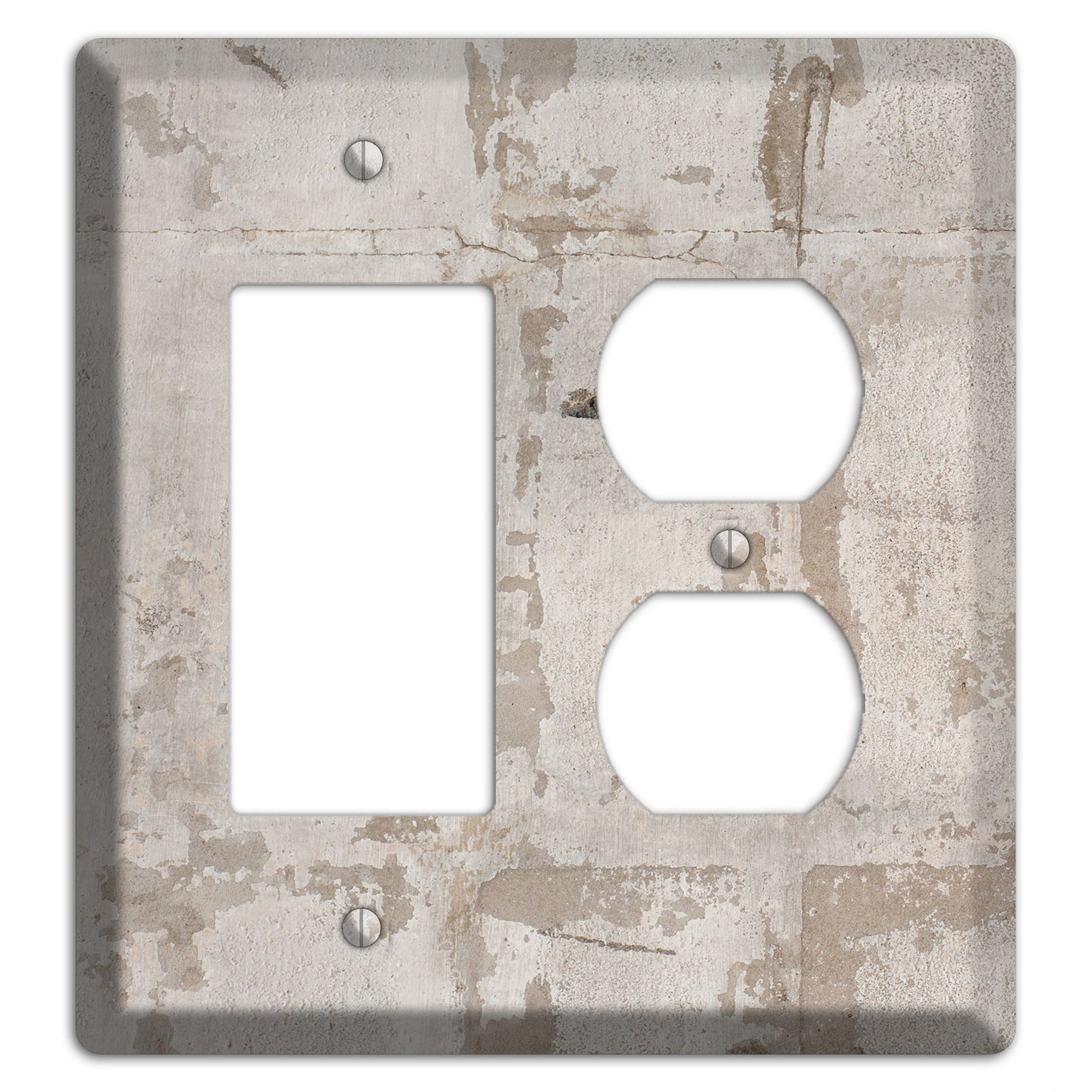 Old Concrete 4 Rocker / Duplex Wallplate