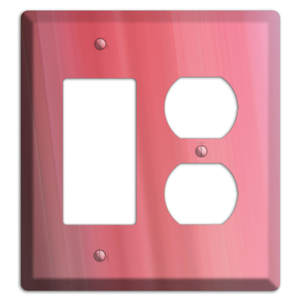 Coral Pink Ray of Light Rocker / Duplex Wallplate