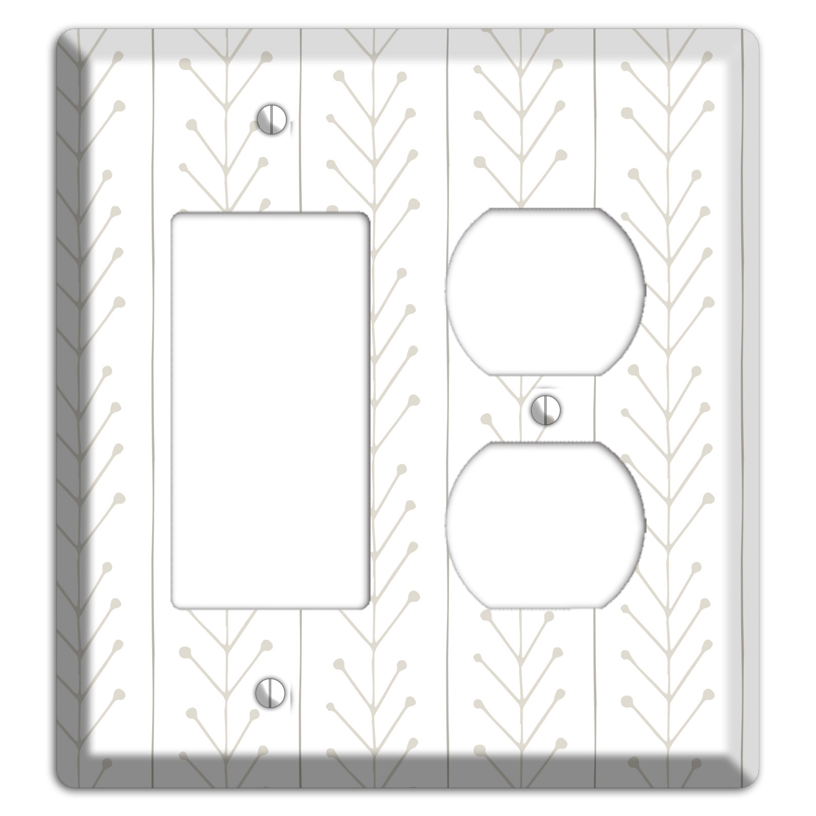 Simple Scandanavian Style F Rocker / Duplex Wallplate