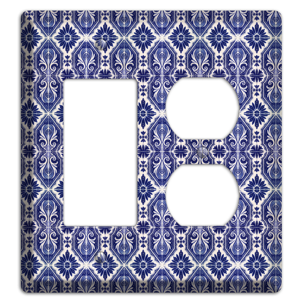 Tavira Tiles 8 Rocker / Duplex Wallplate