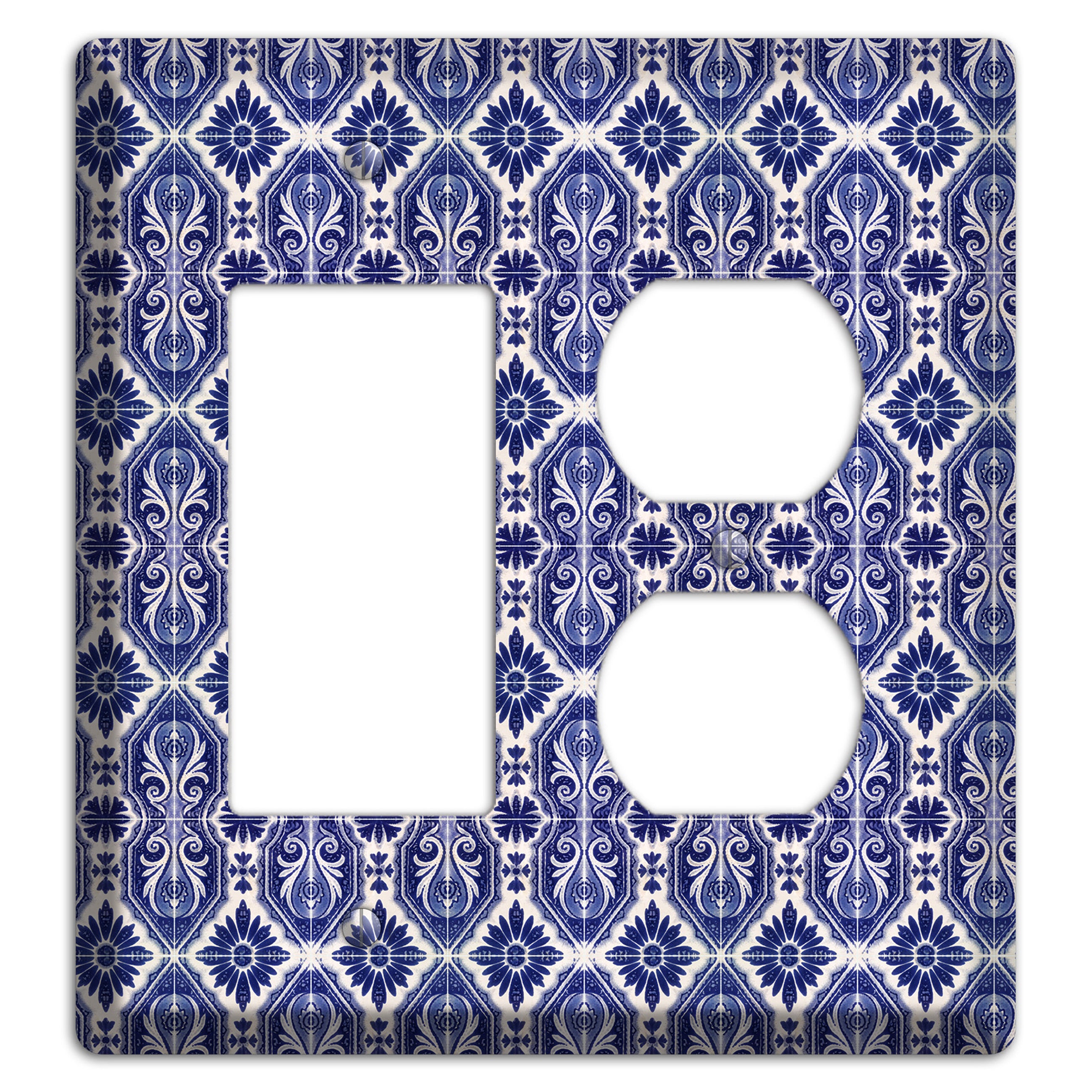 Tavira Tiles 8 Rocker / Duplex Wallplate