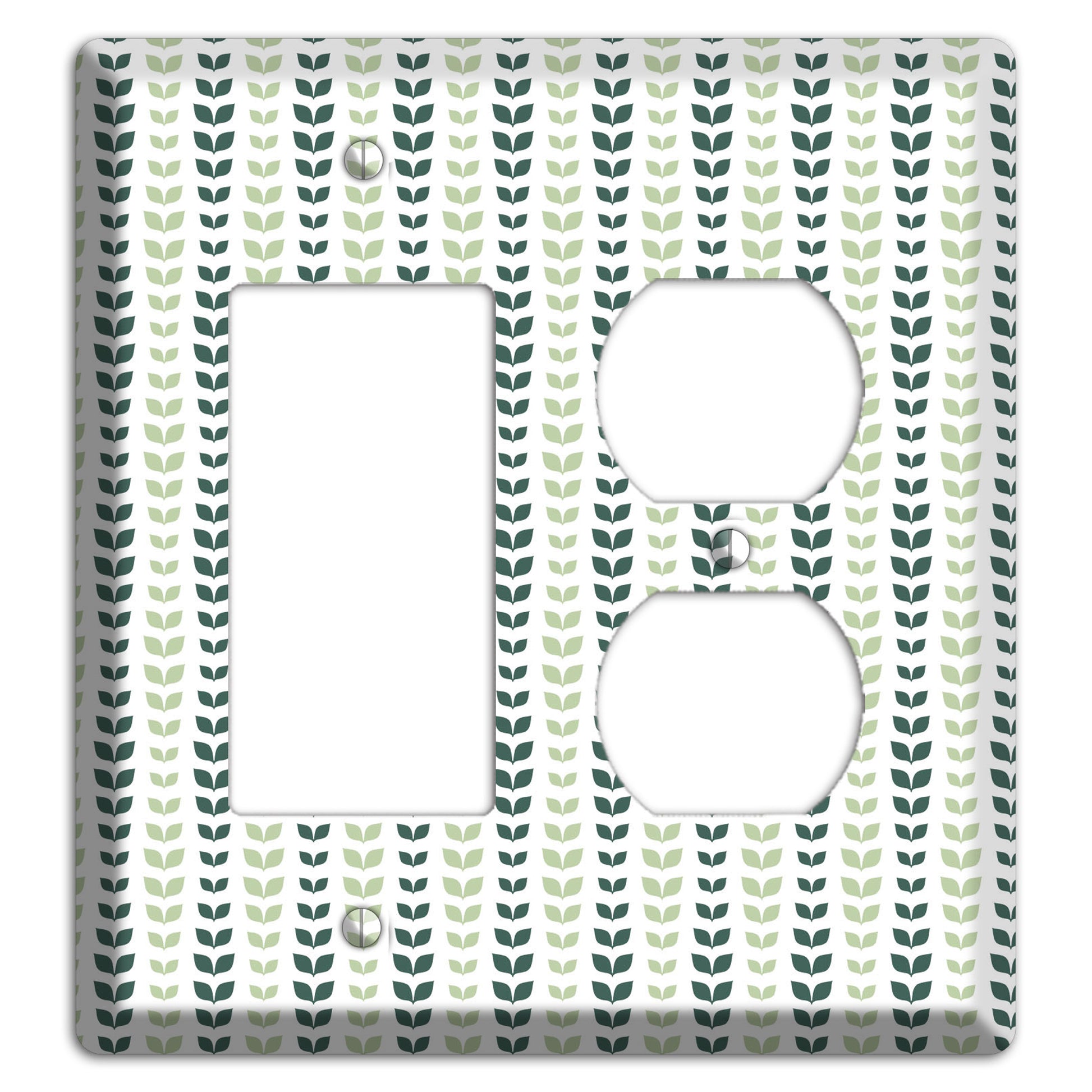 Leaves Style X Rocker / Duplex Wallplate