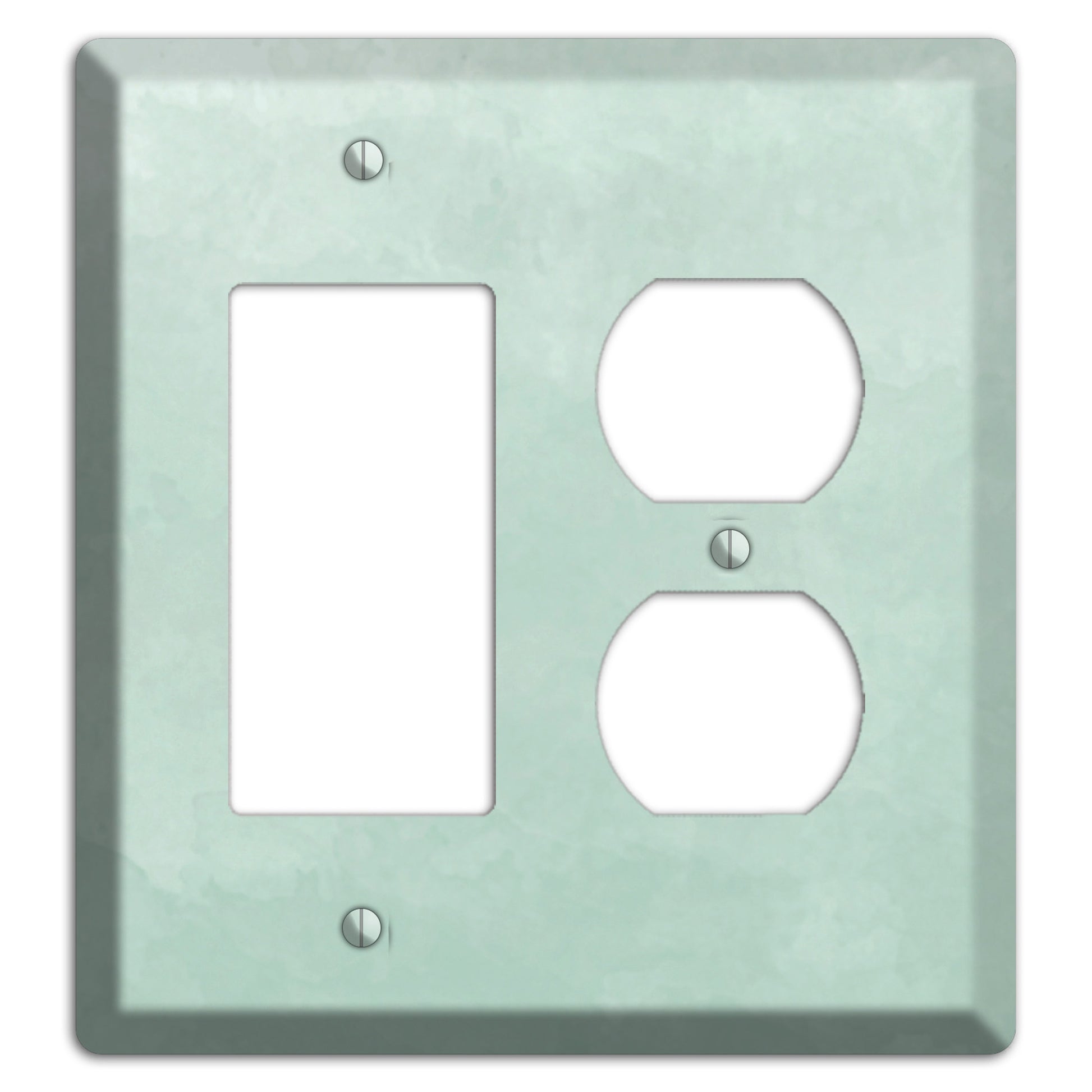 Sea Foam Green Ombre Rocker / Duplex Wallplate