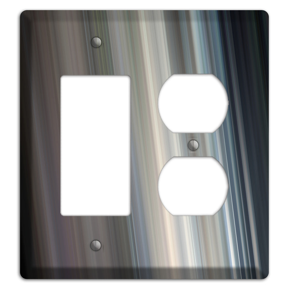 Blue Grey Ray of Light Rocker / Duplex Wallplate