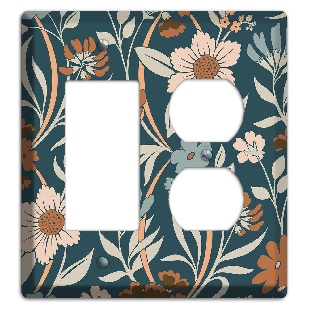 Summer Floral 1 Rocker / Duplex Wallplate