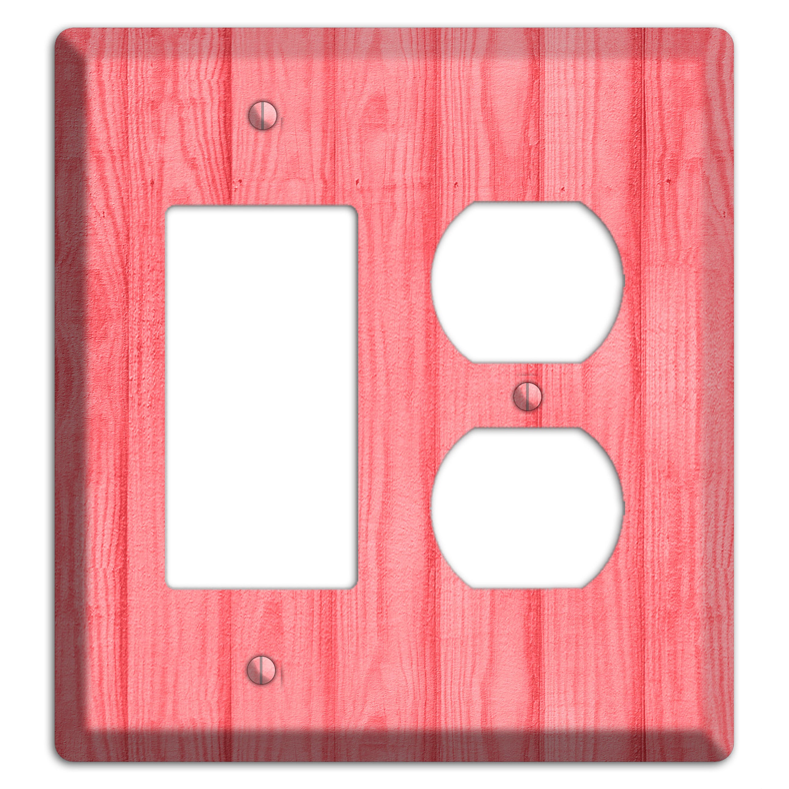 Geraldine Soft Coral Rocker / Duplex Wallplate