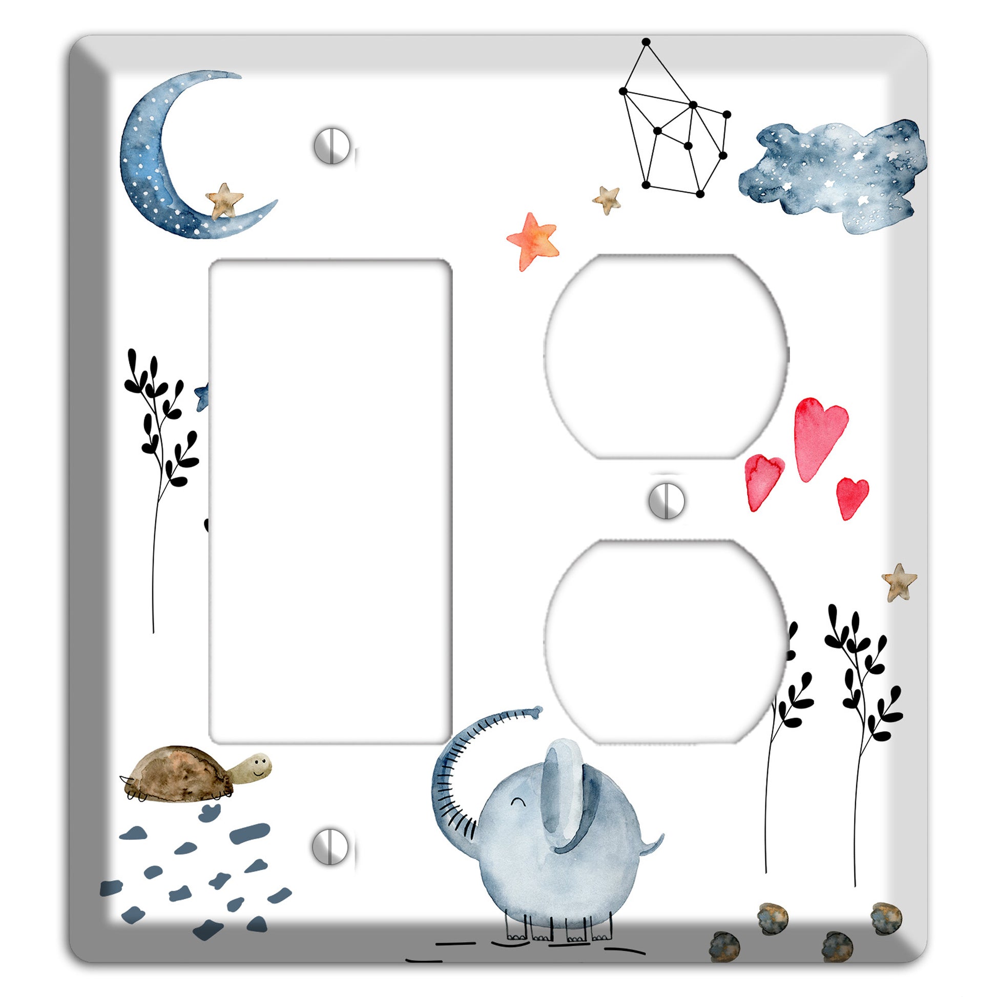 Elephant Rocker / Duplex Wallplate