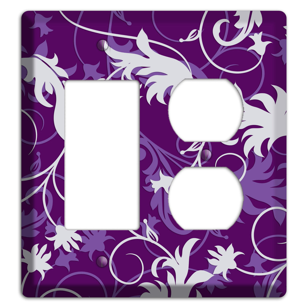 Purple Victorian Rocker / Duplex Wallplate