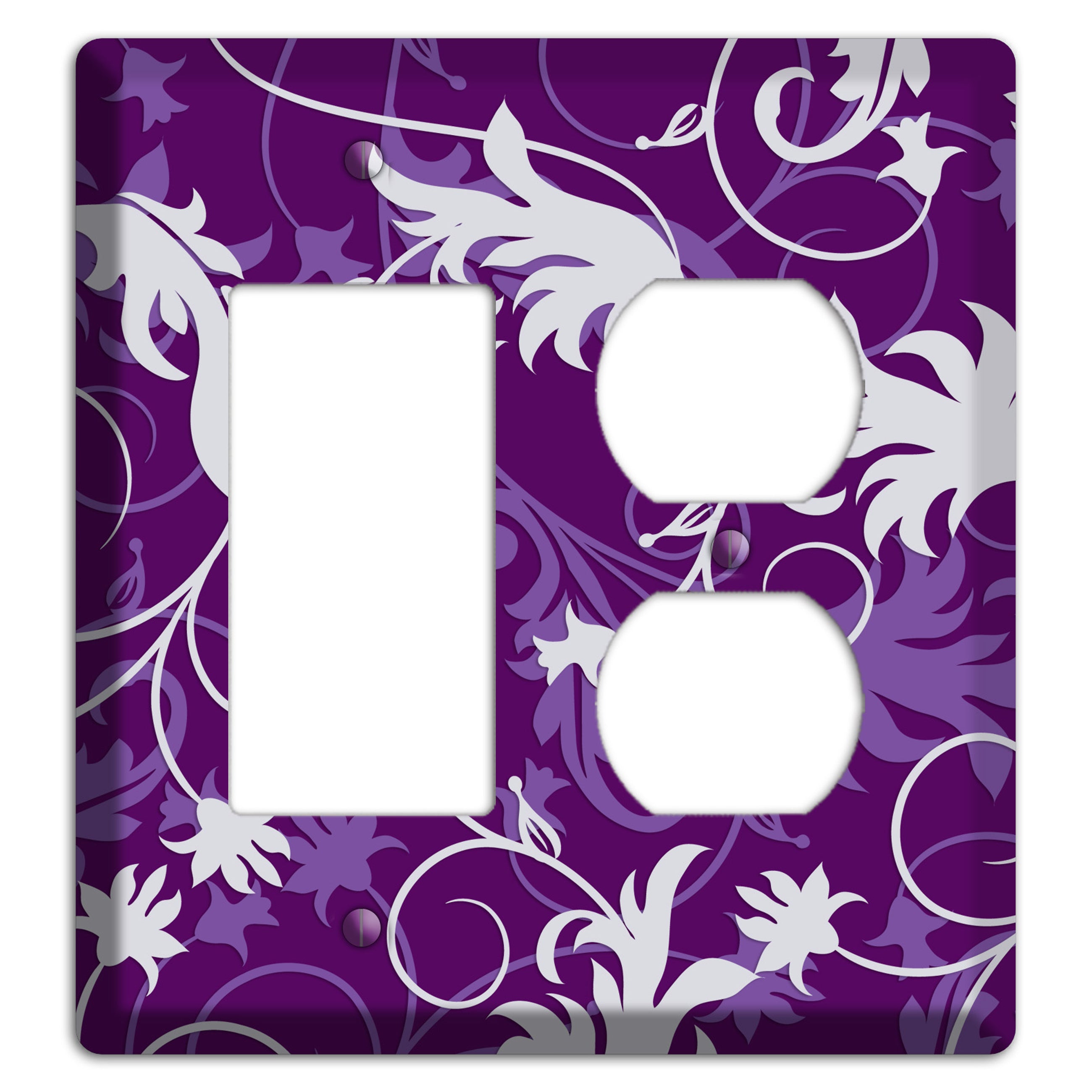 Purple Victorian Rocker / Duplex Wallplate