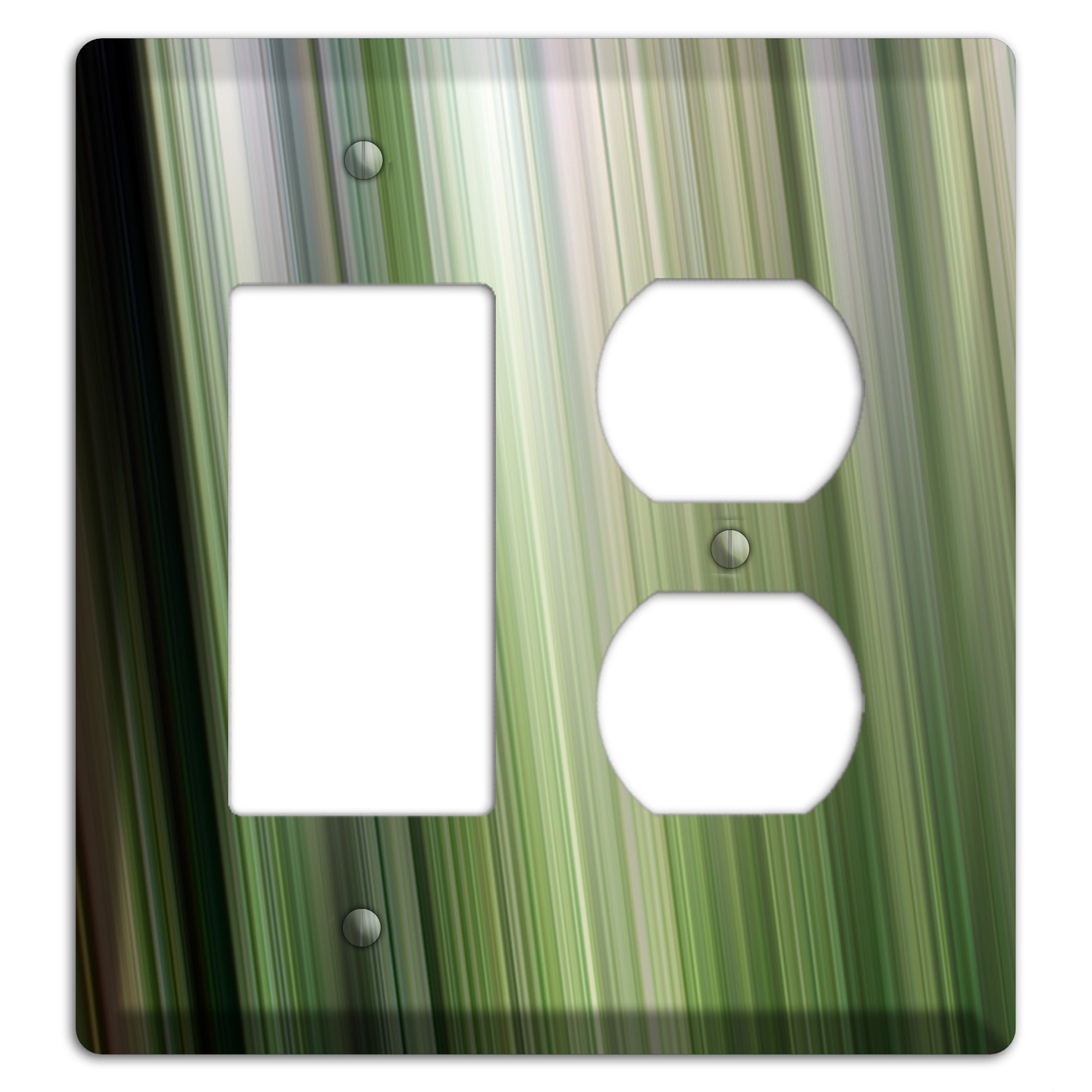 Green Ray of Light 2 Rocker / Duplex Wallplate