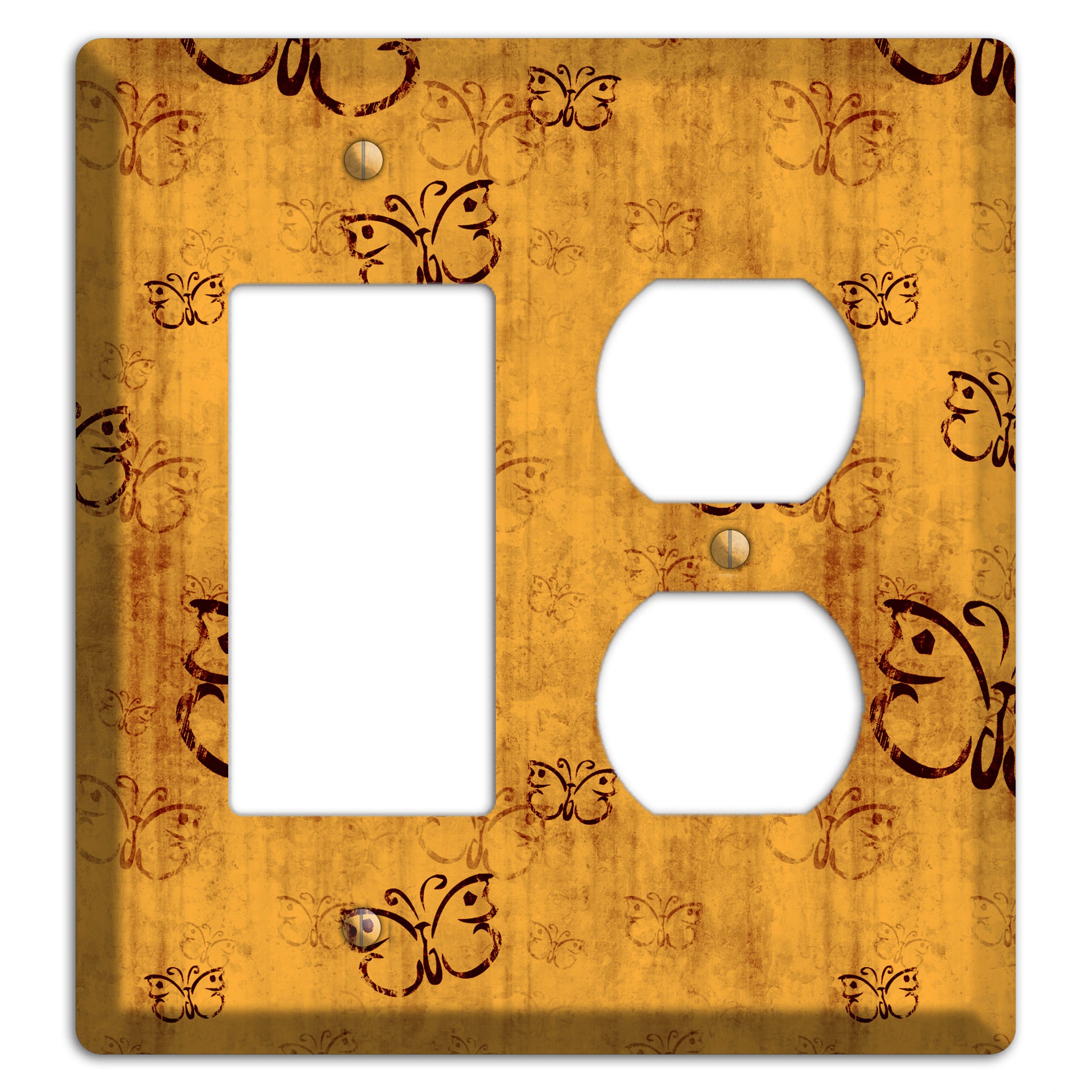 Mustard Butterfly Rocker / Duplex Wallplate