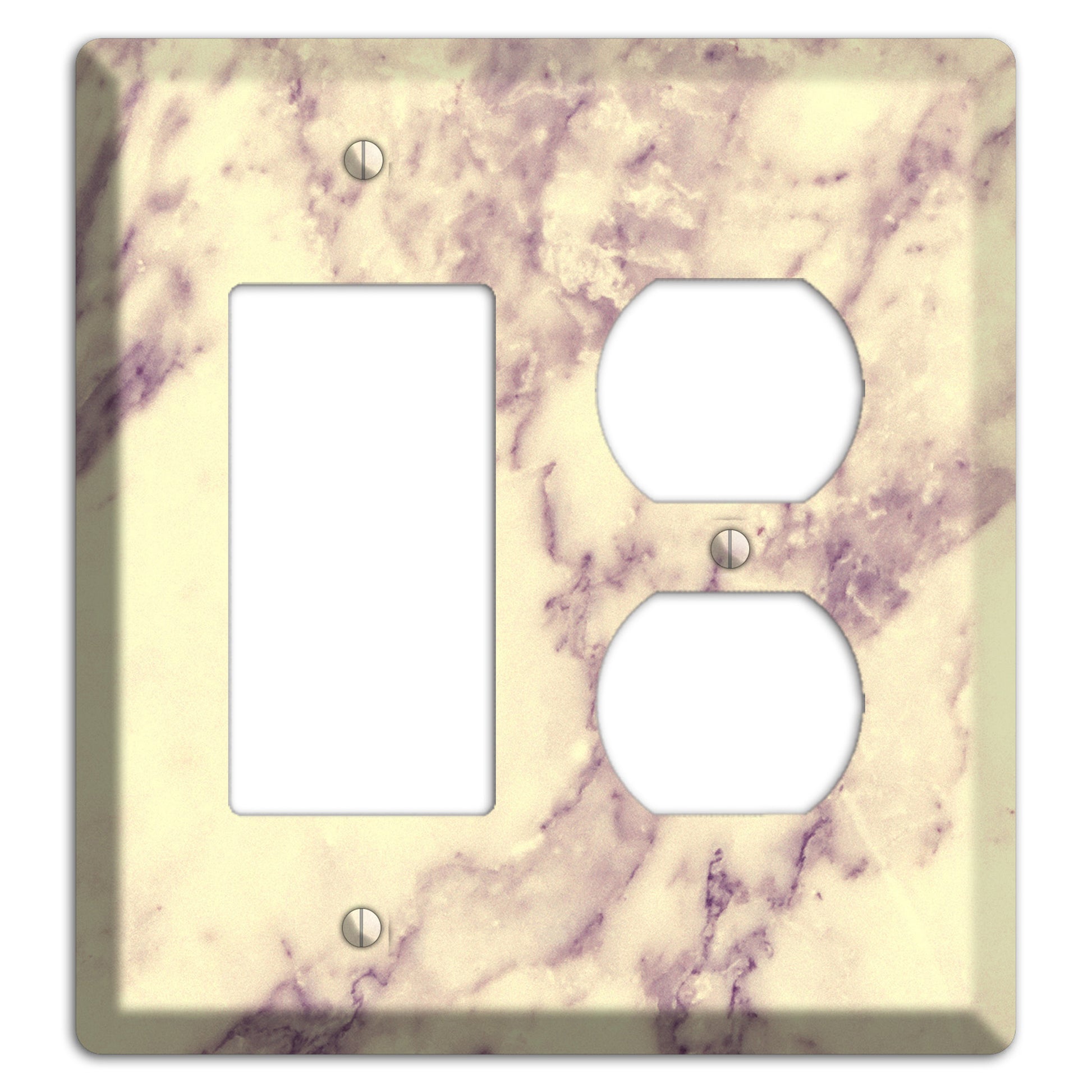 Champagne Marble Rocker / Duplex Wallplate
