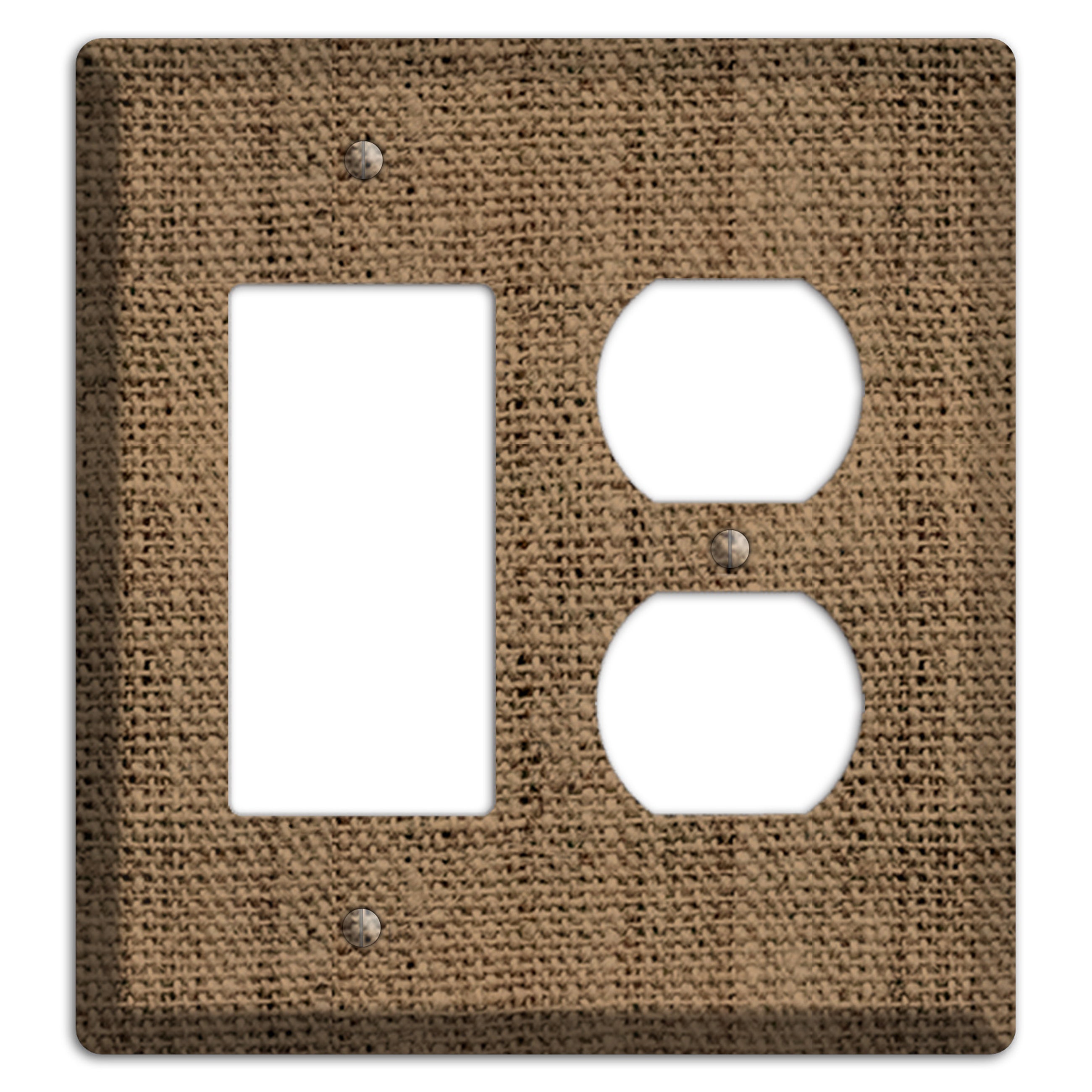 Shadow Burlap Rocker / Duplex Wallplate