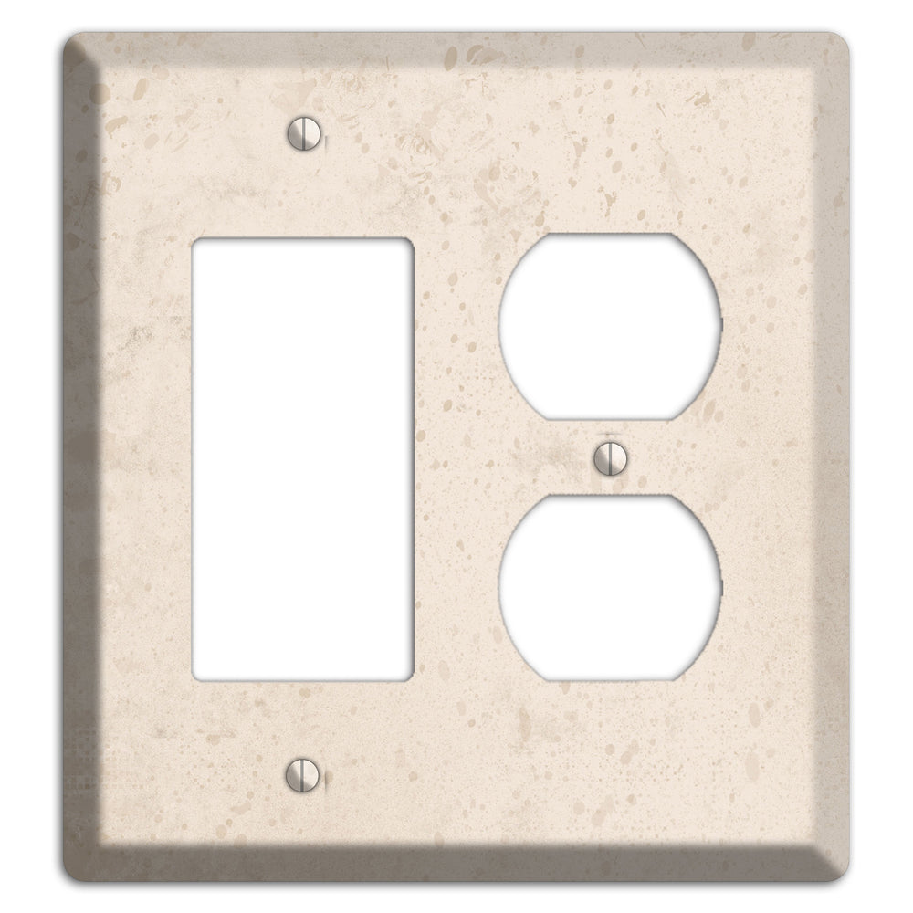 Bone Neutral Texture Rocker / Duplex Wallplate